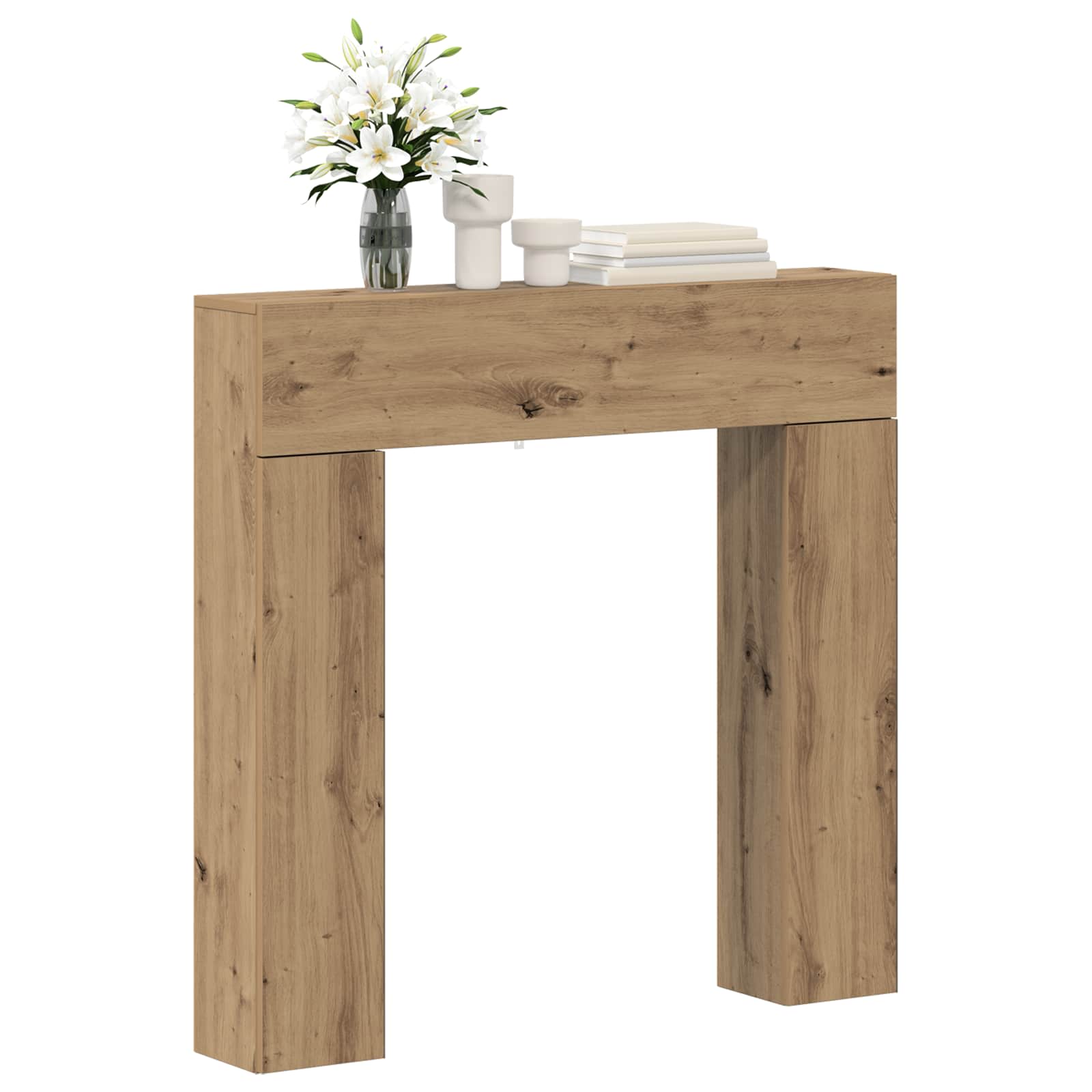Haardomlijsting Artisanaal eiken 102 x 18 x 100,5 cm is nu te koop bij PeponiXL, paradijselijk wonen!