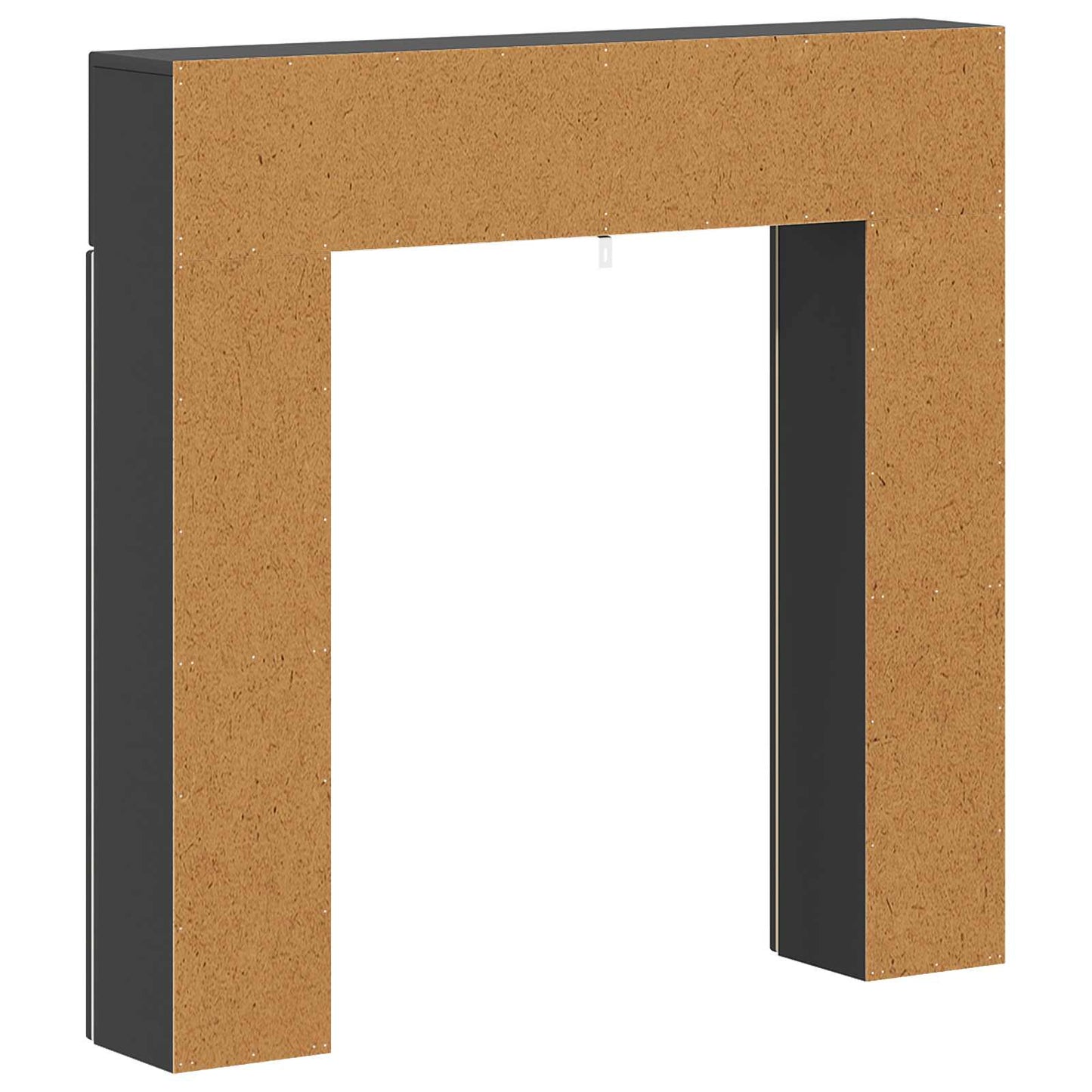 Haardomlijsting Zwart 102 x 18 x 100,5 cm Bewerkt hout is nu te koop bij PeponiXL, paradijselijk wonen!