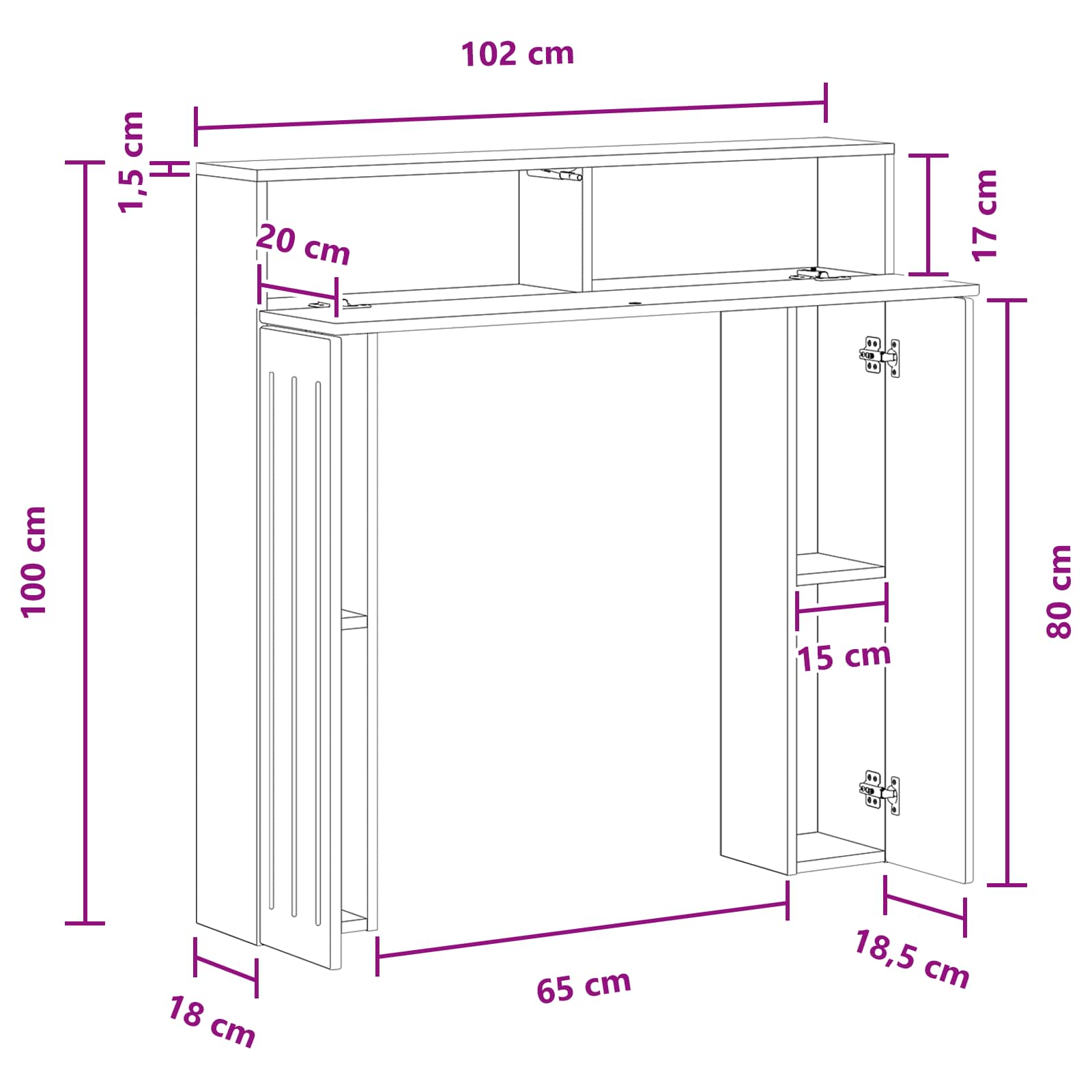 Haardomlijsting Zwart 102 x 18 x 100,5 cm Bewerkt hout is nu te koop bij PeponiXL, paradijselijk wonen!
