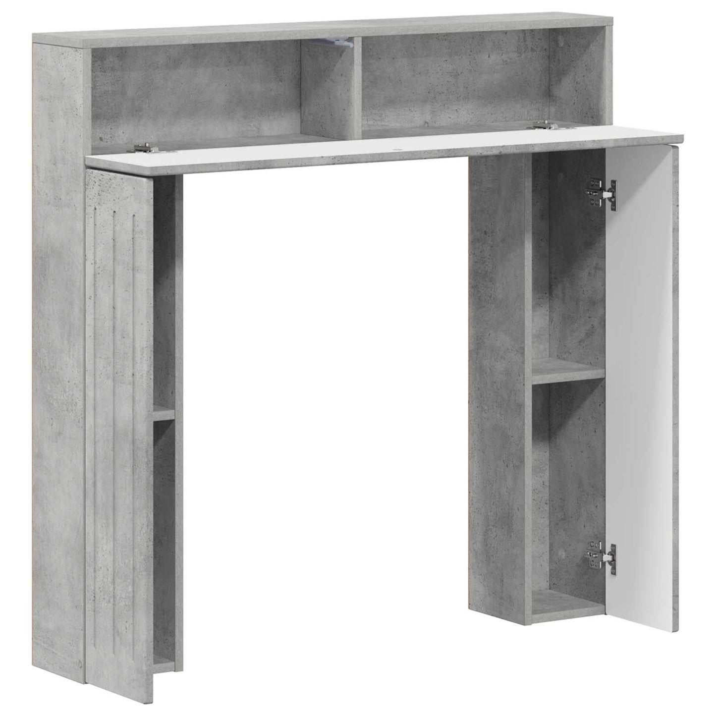 Haardomlijsting Betongrijs 102 x 18 x 100,5 cm Bewerkt hout is nu te koop bij PeponiXL, paradijselijk wonen!