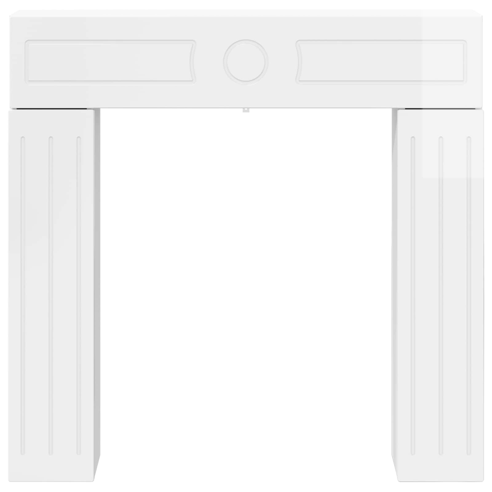 Haardomlijsting Glanzend Wit 102 x 18 x 100,5 cm Bewerkt hout is nu te koop bij PeponiXL, paradijselijk wonen!