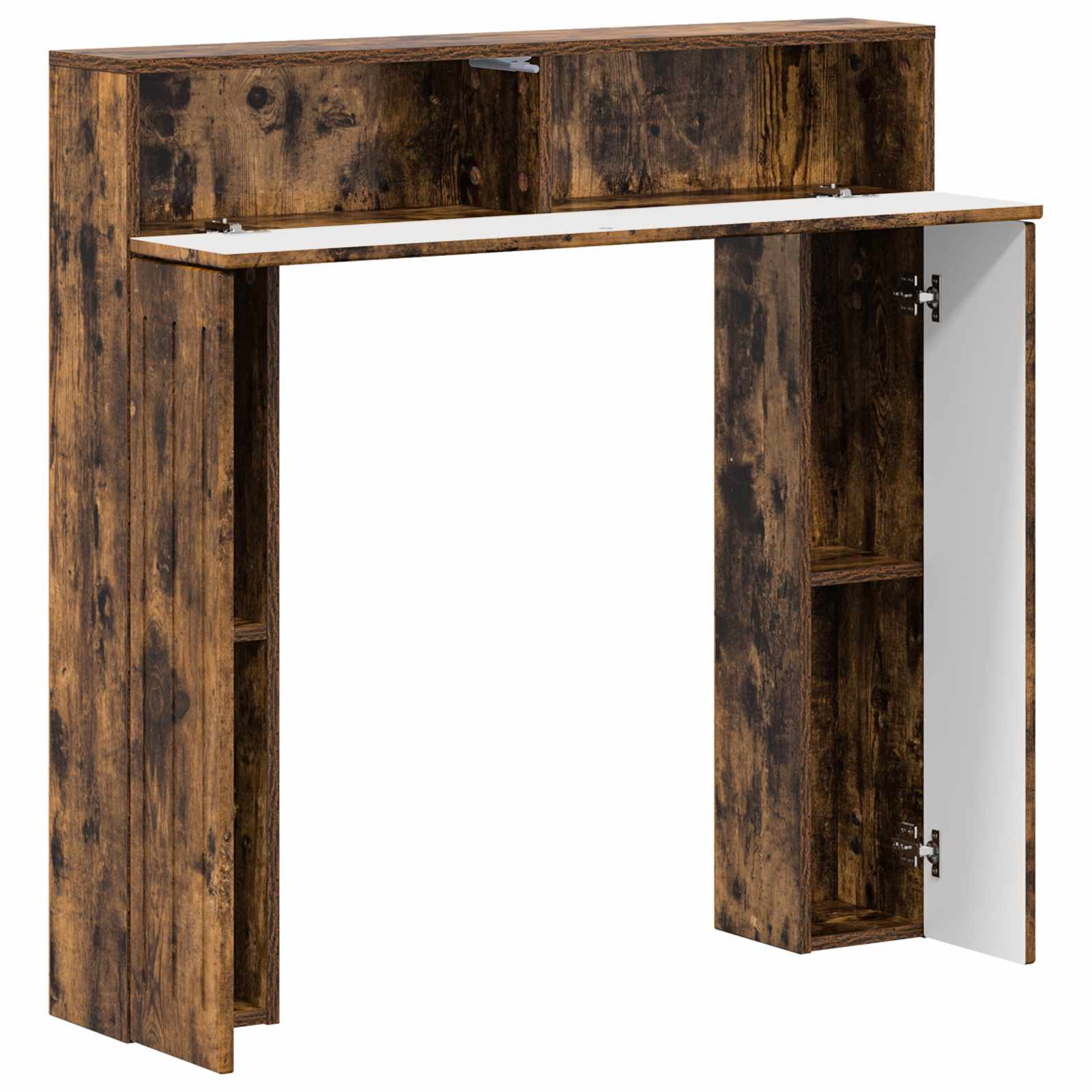Haardomlijsting Gerookt eiken 102 x 18 x 100,5 cm Bewerkt hout is nu te koop bij PeponiXL, paradijselijk wonen!