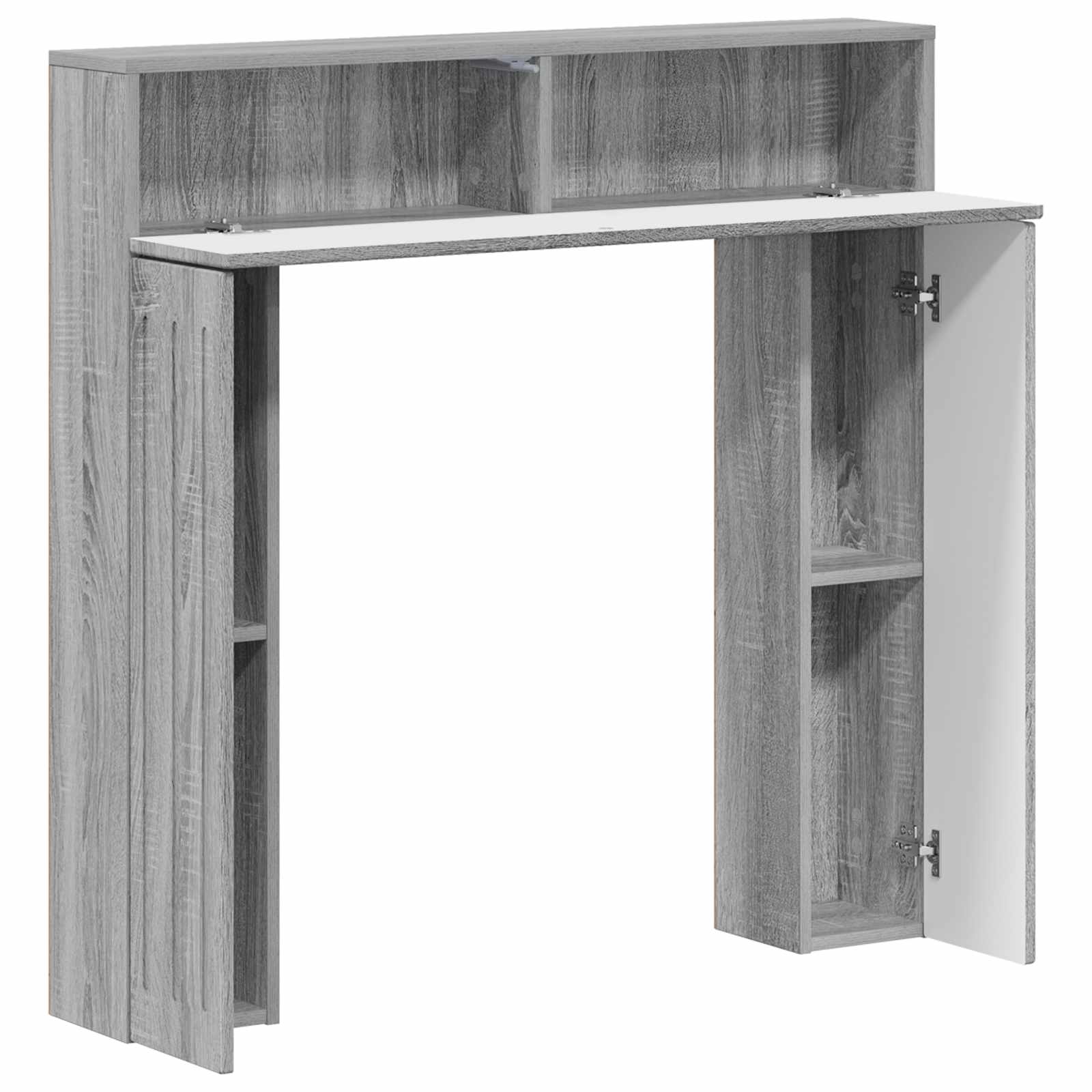 Haardomlijsting Grijs Sonoma 102 x 18 x 100,5 cm Bewerkt hout is nu te koop bij PeponiXL, paradijselijk wonen!