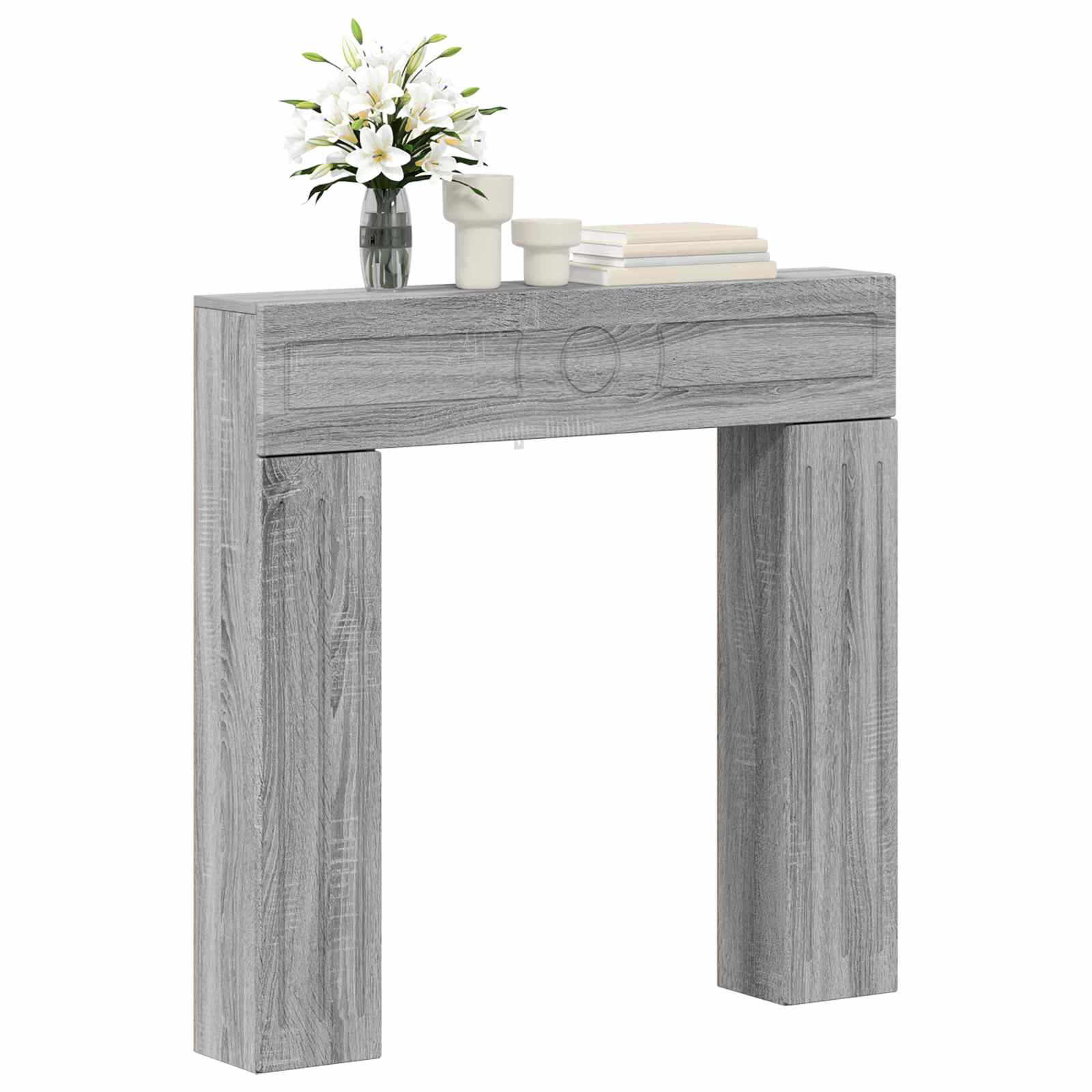 Haardomlijsting Grijs Sonoma 102 x 18 x 100,5 cm Bewerkt hout is nu te koop bij PeponiXL, paradijselijk wonen!