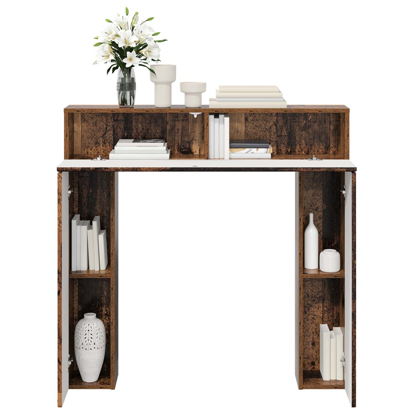 Haardomlijsting Oud hout 102 x 18 x 100,5 cm Bewerkt hout is nu te koop bij PeponiXL, paradijselijk wonen!