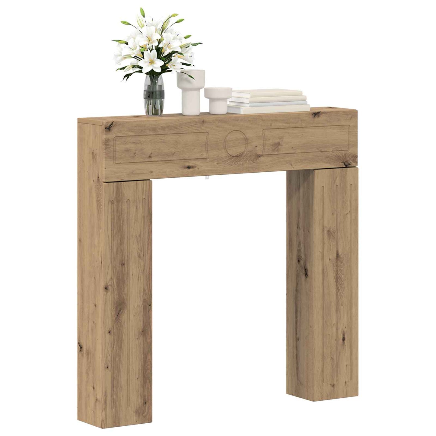 Haardomlijsting Artisanaal eiken 102 x 18 x 100,5 cm is nu te koop bij PeponiXL, paradijselijk wonen!