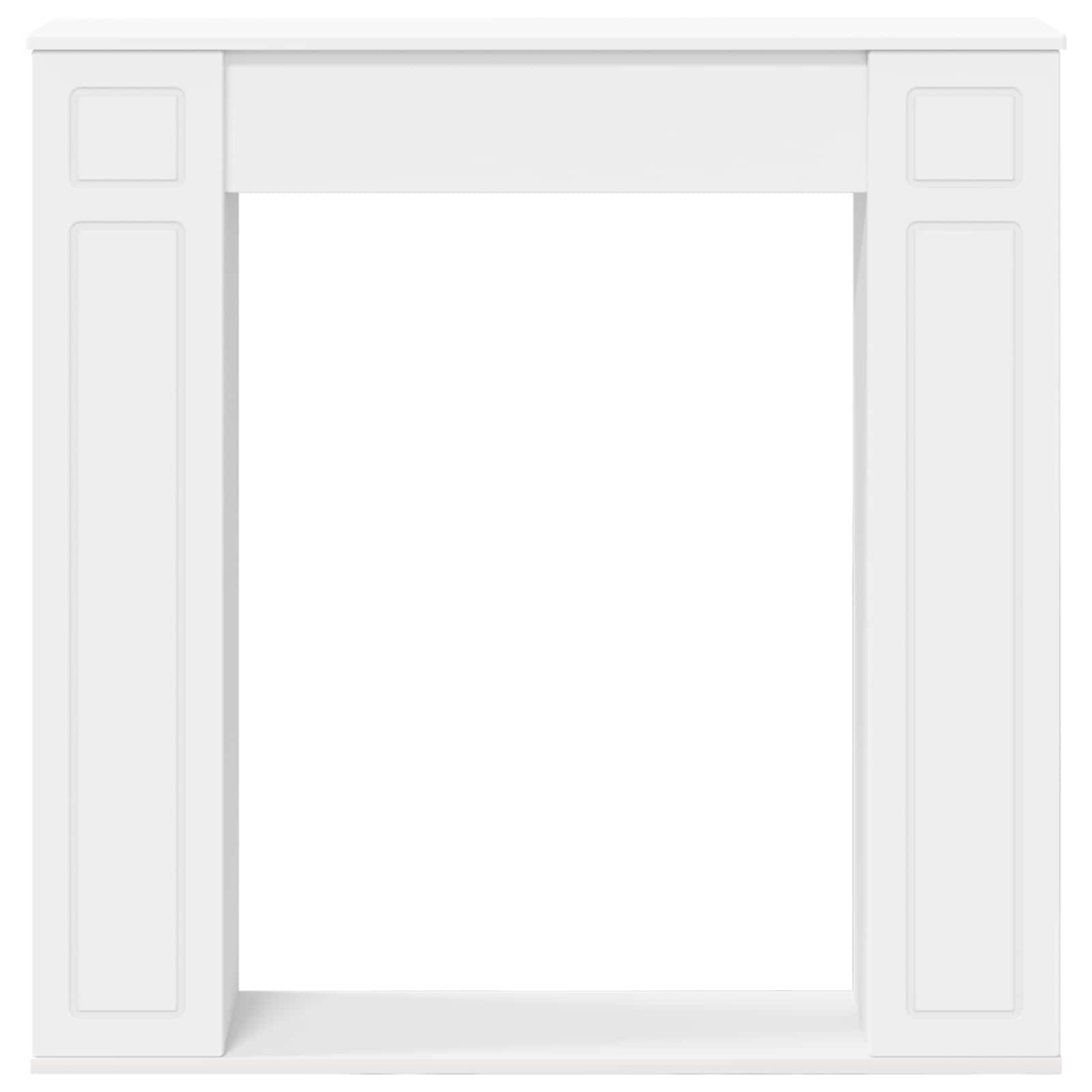 Haardomlijsting Wit 100 x 20 x 100 cm Bewerkt hout is nu te koop bij PeponiXL, paradijselijk wonen!