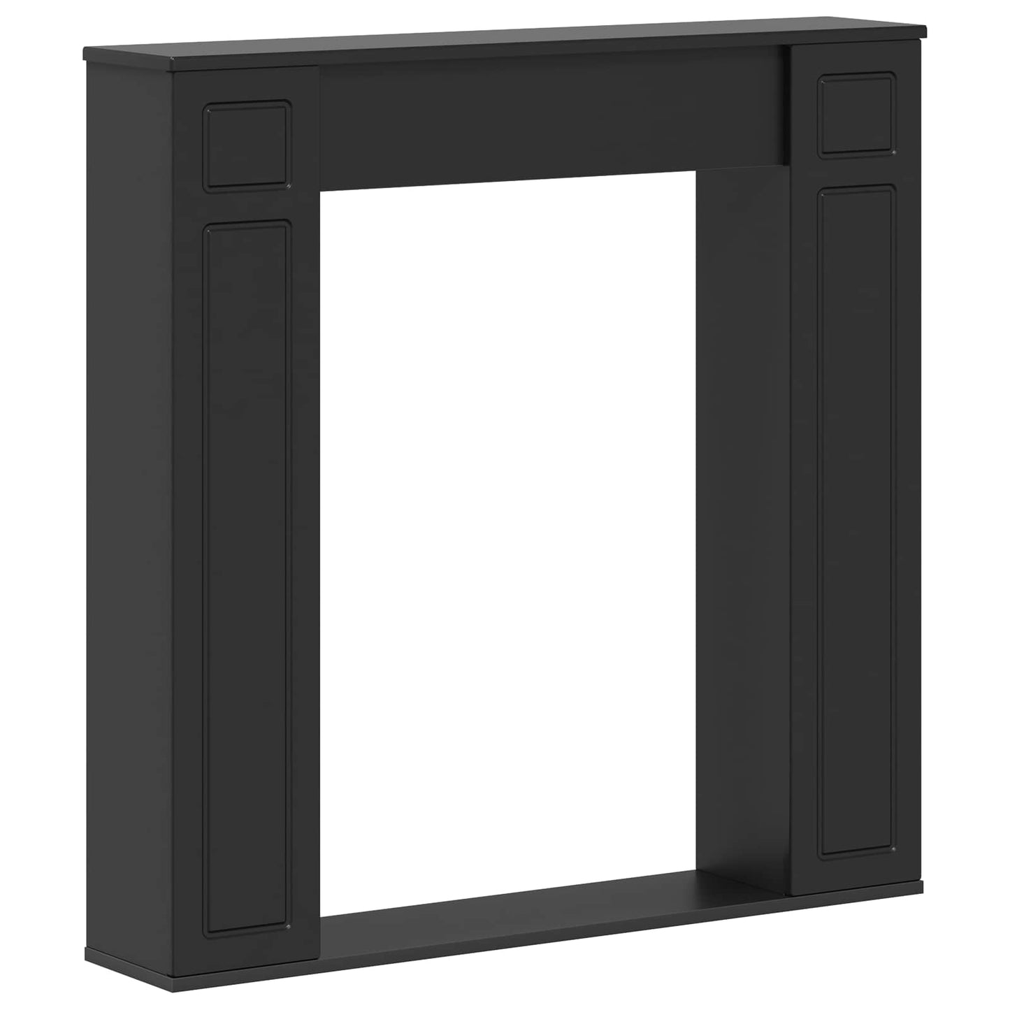 Haardomlijsting Zwart 100 x 20 x 100 cm Bewerkt hout is nu te koop bij PeponiXL, paradijselijk wonen!