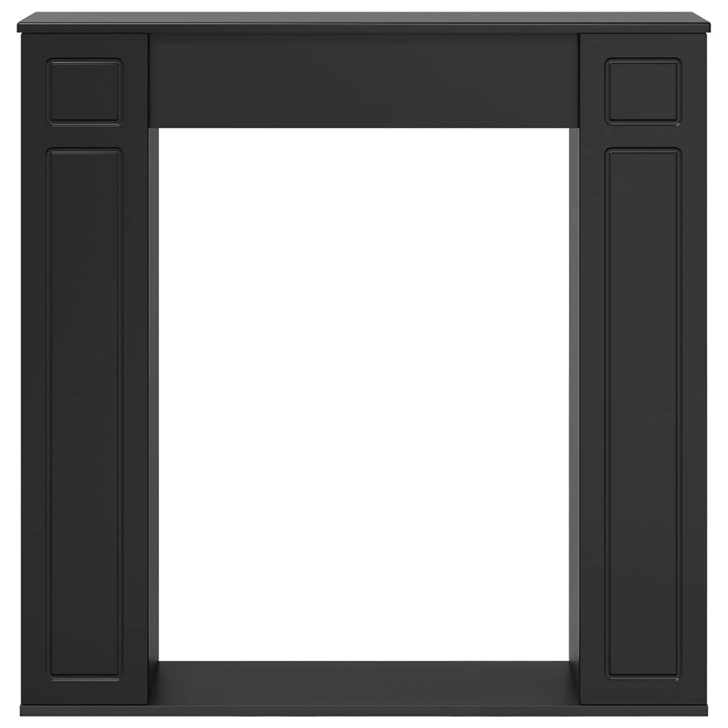 Haardomlijsting Zwart 100 x 20 x 100 cm Bewerkt hout is nu te koop bij PeponiXL, paradijselijk wonen!