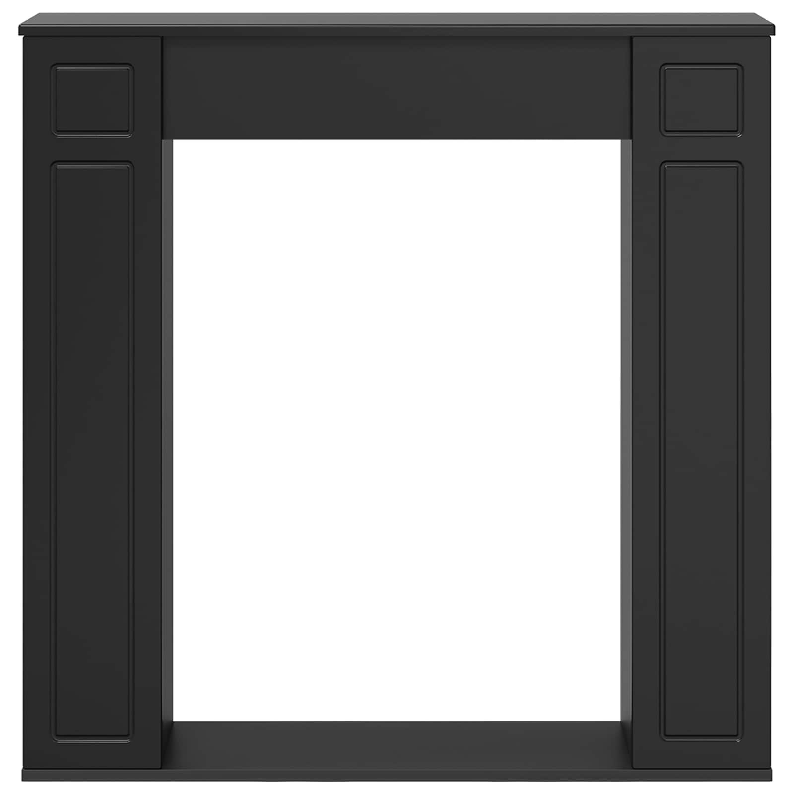 Haardomlijsting Zwart 100 x 20 x 100 cm Bewerkt hout is nu te koop bij PeponiXL, paradijselijk wonen!