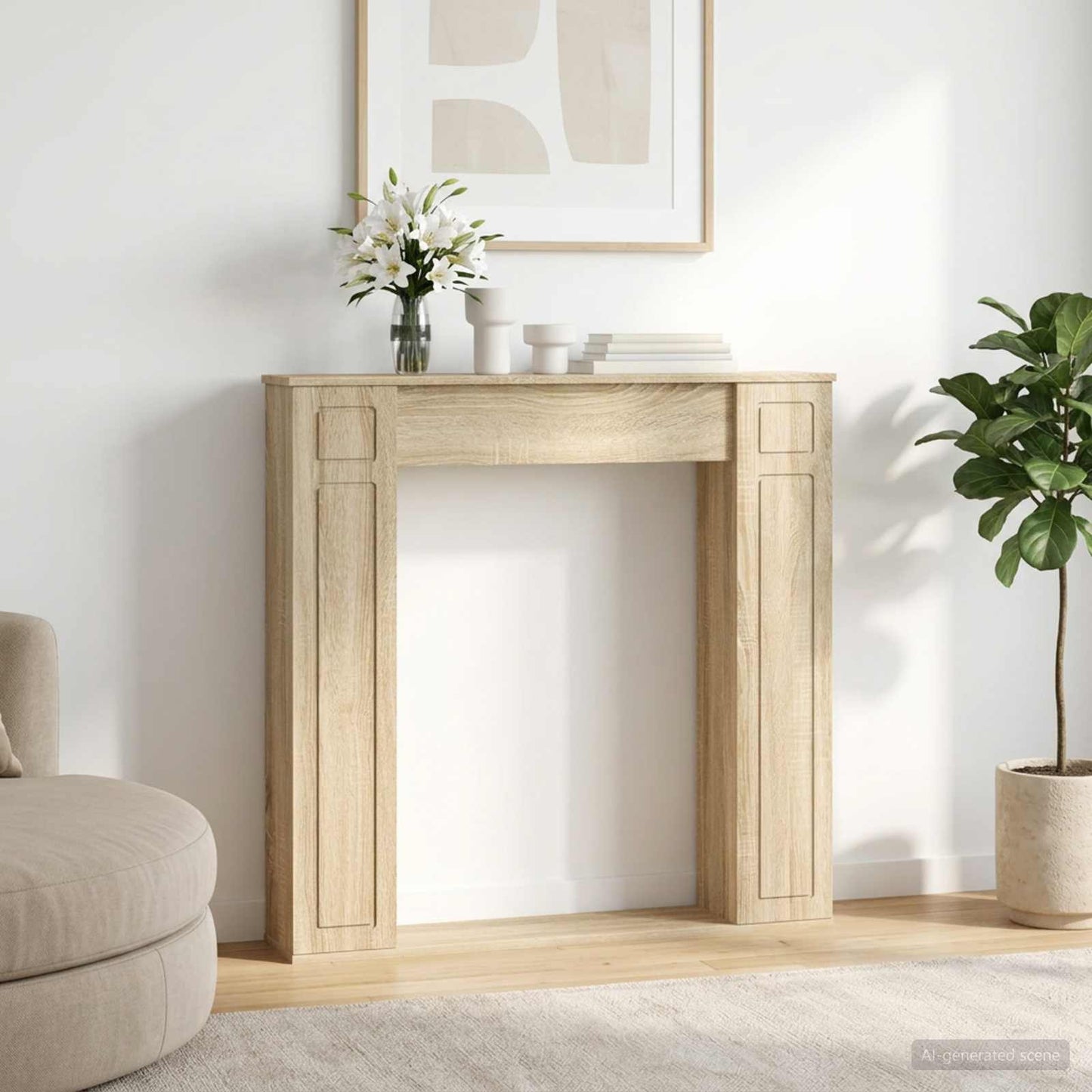 Haardomlijsting Sonoma 100 x 20 x 100 cm Bewerkt hout is nu te koop bij PeponiXL, paradijselijk wonen!