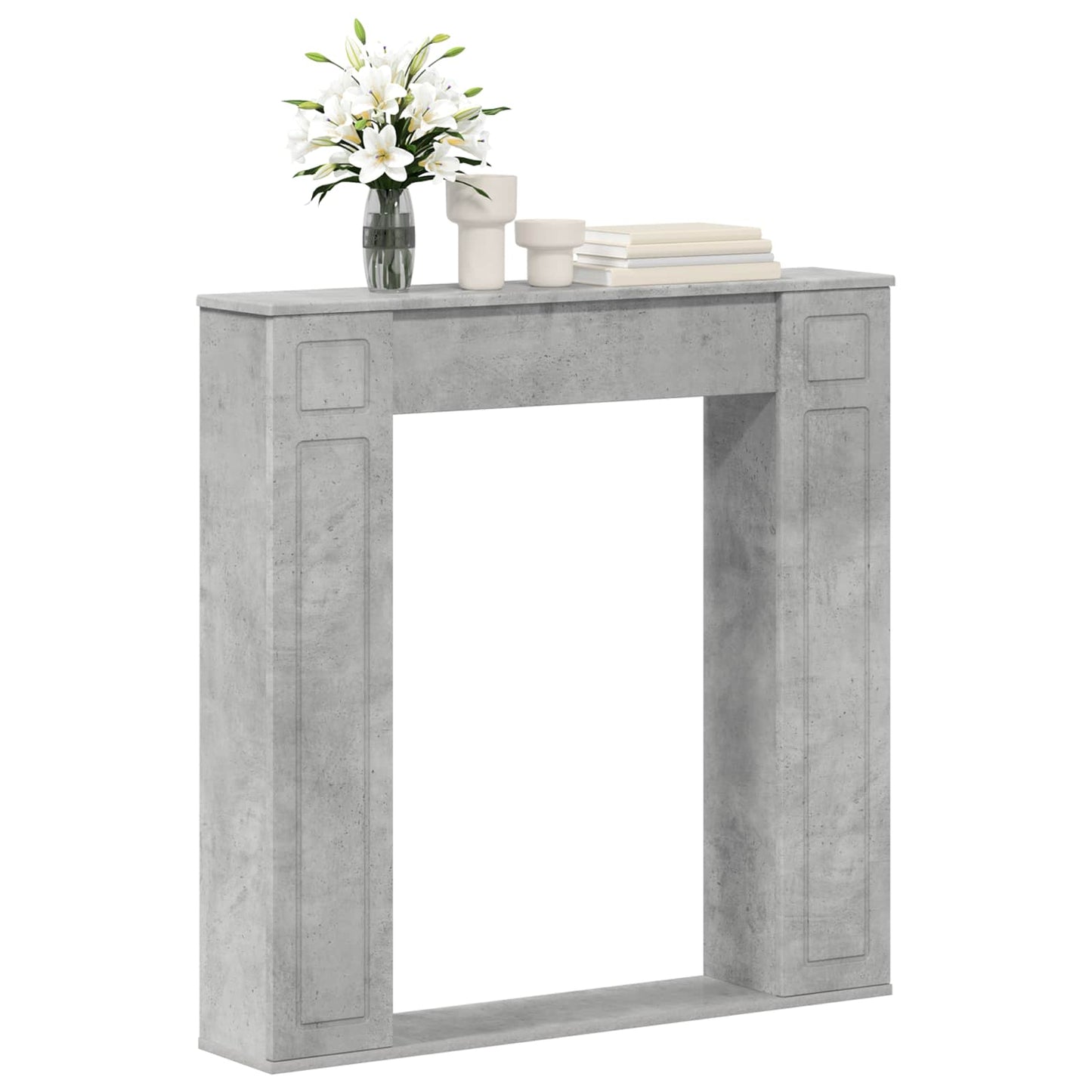 Haardomlijsting Betongrijs 100 x 20 x 100 cm Bewerkt hout is nu te koop bij PeponiXL, paradijselijk wonen!