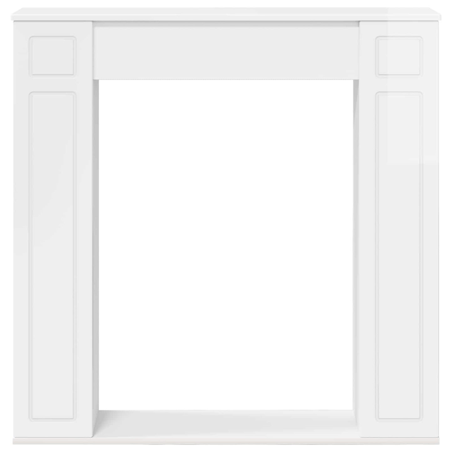 Haardomlijsting Glanzend Wit 100 x 20 x 100 cm Bewerkt hout is nu te koop bij PeponiXL, paradijselijk wonen!