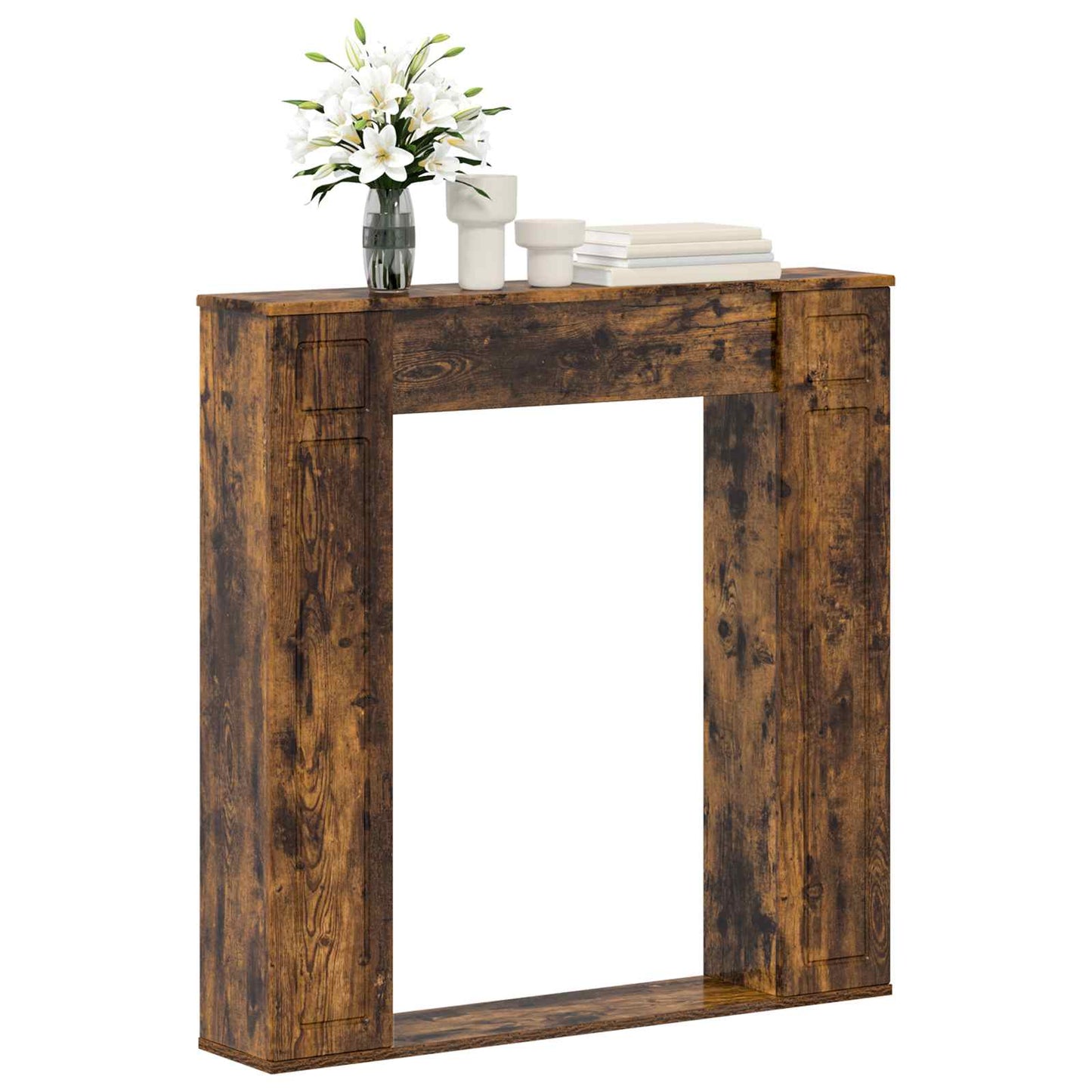 Haardomlijsting Gerookt eiken 100 x 20 x 100 cm Bewerkt hout is nu te koop bij PeponiXL, paradijselijk wonen!