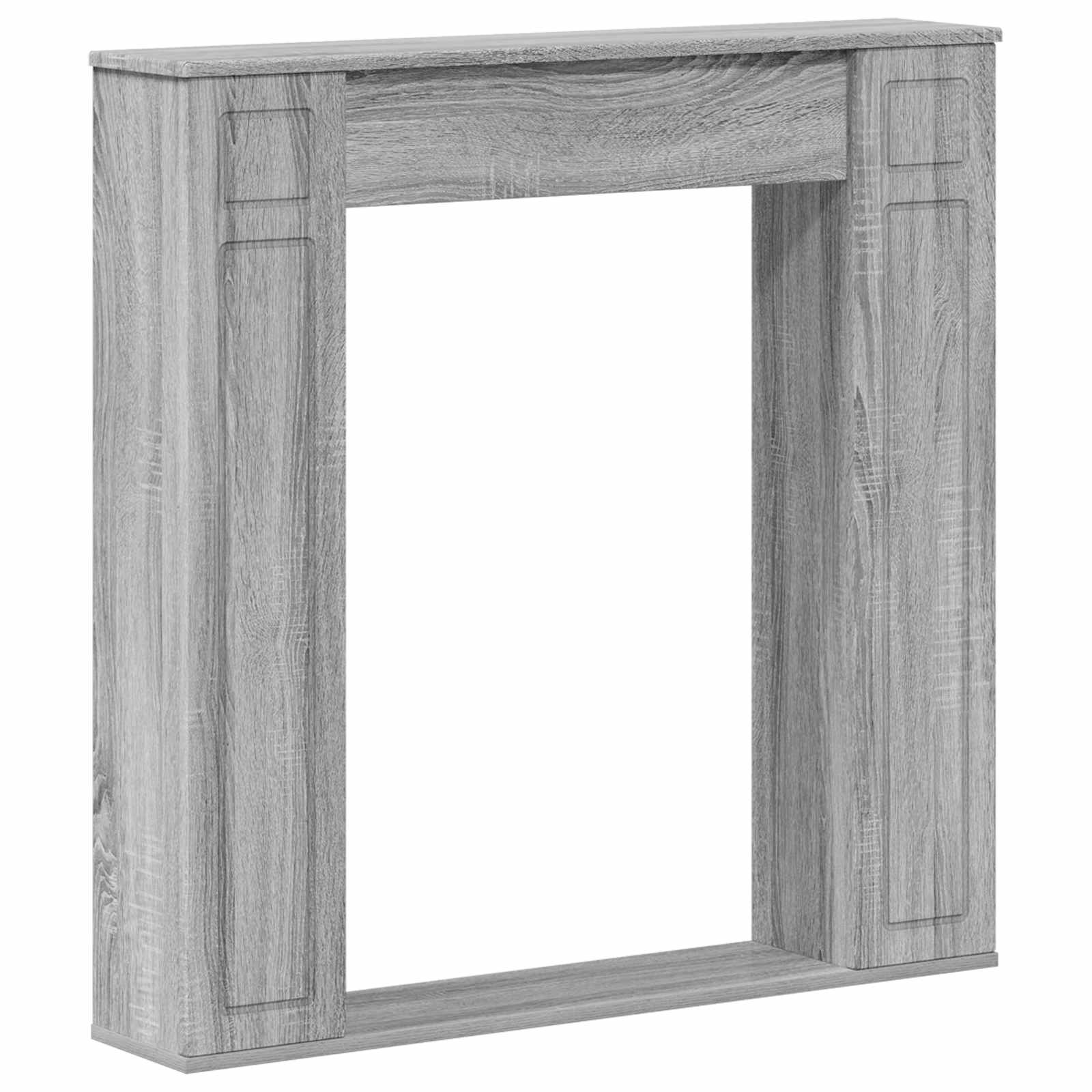 Haardomlijsting Grijs Sonoma 100 x 20 x 100 cm Bewerkt hout is nu te koop bij PeponiXL, paradijselijk wonen!
