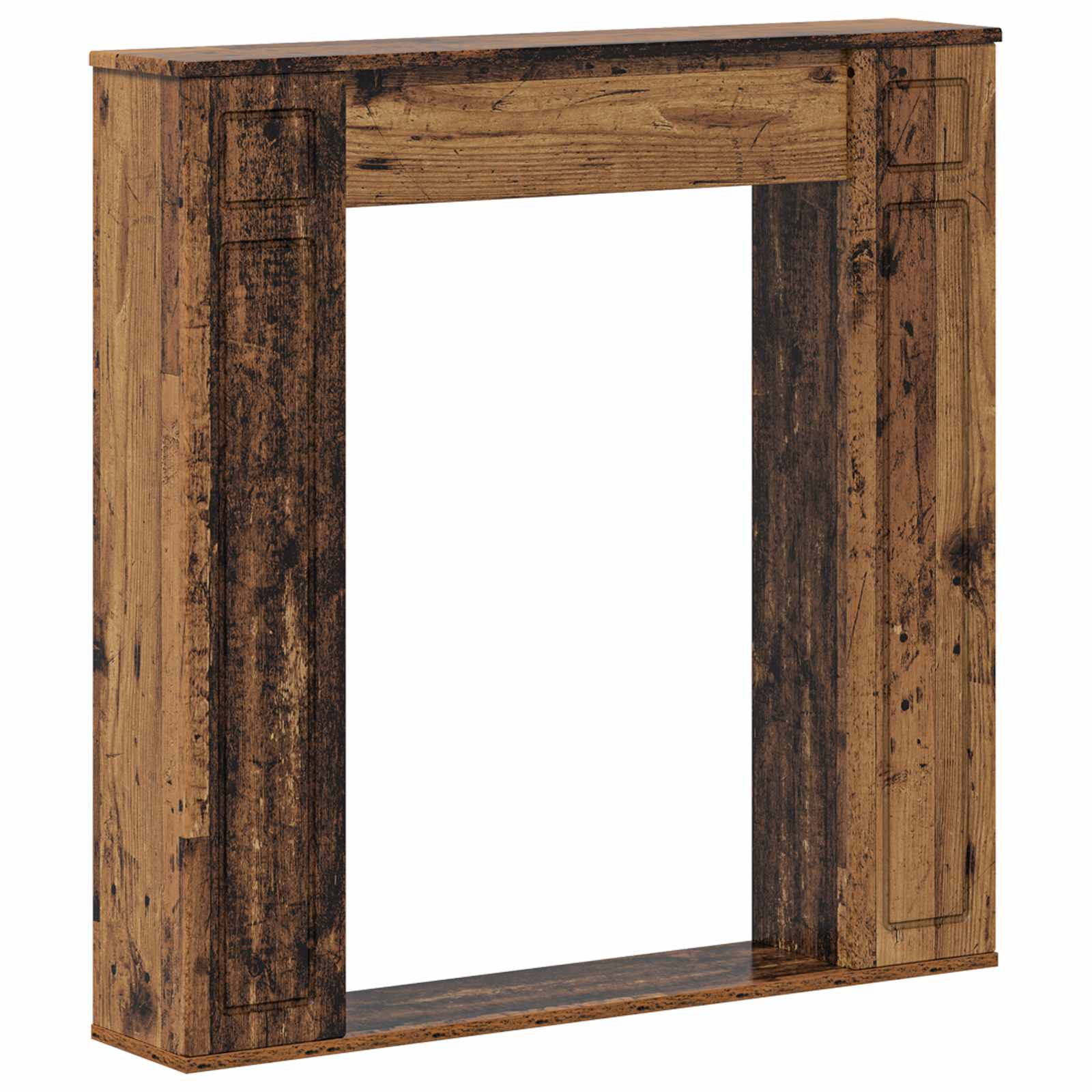 Haardomlijsting Oud hout 100 x 20 x 100 cm Bewerkt hout is nu te koop bij PeponiXL, paradijselijk wonen!