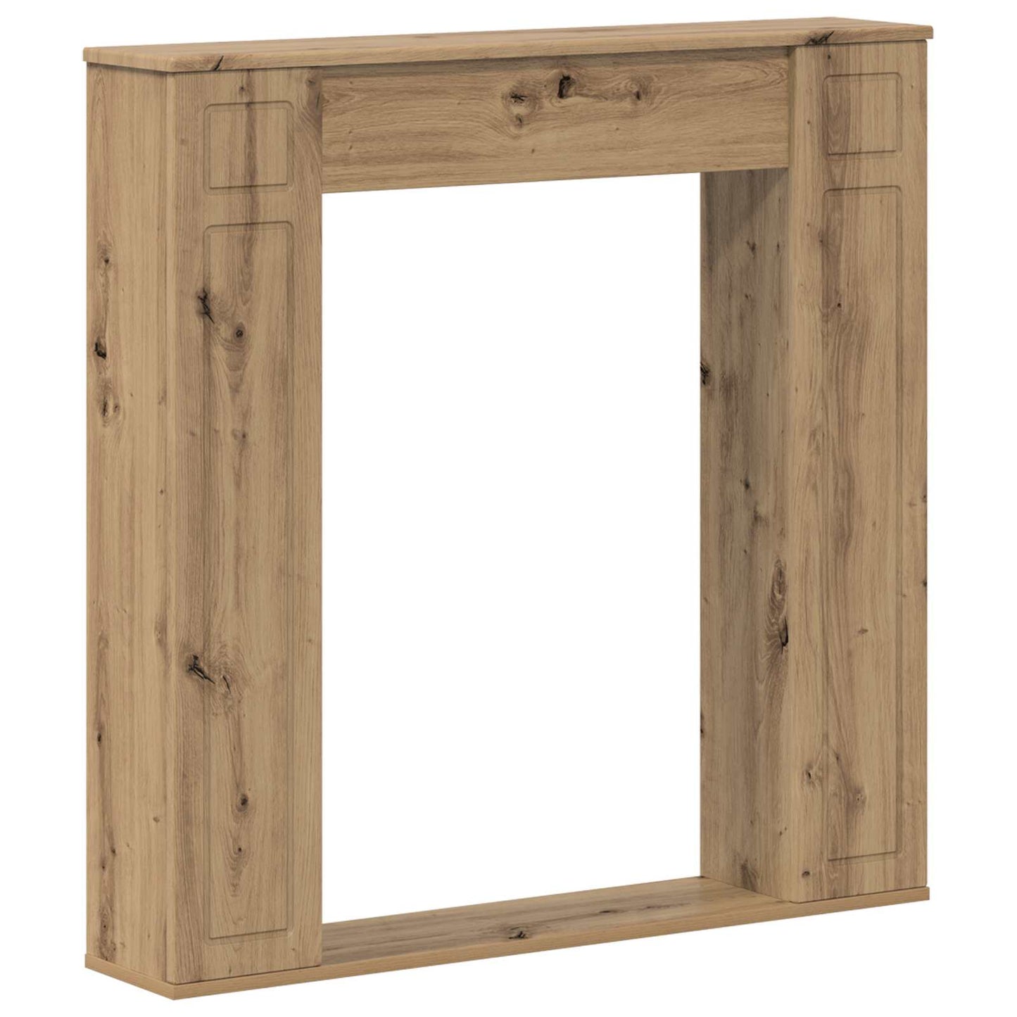 Haardomlijsting Artisanaal eiken 100 x 20 x 100 cm Bewerkt hout is nu te koop bij PeponiXL, paradijselijk wonen!