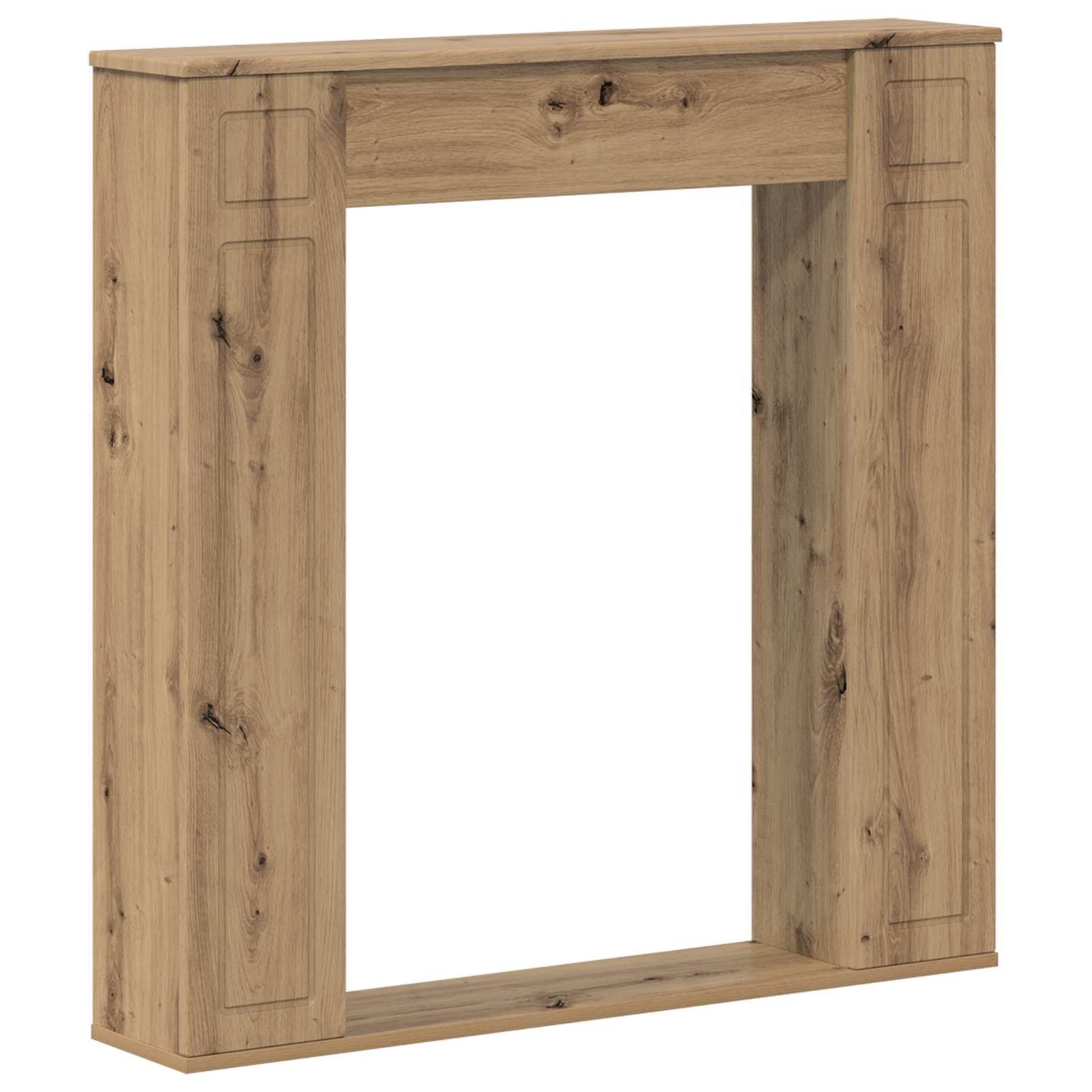 Haardomlijsting Artisanaal eiken 100 x 20 x 100 cm Bewerkt hout is nu te koop bij PeponiXL, paradijselijk wonen!