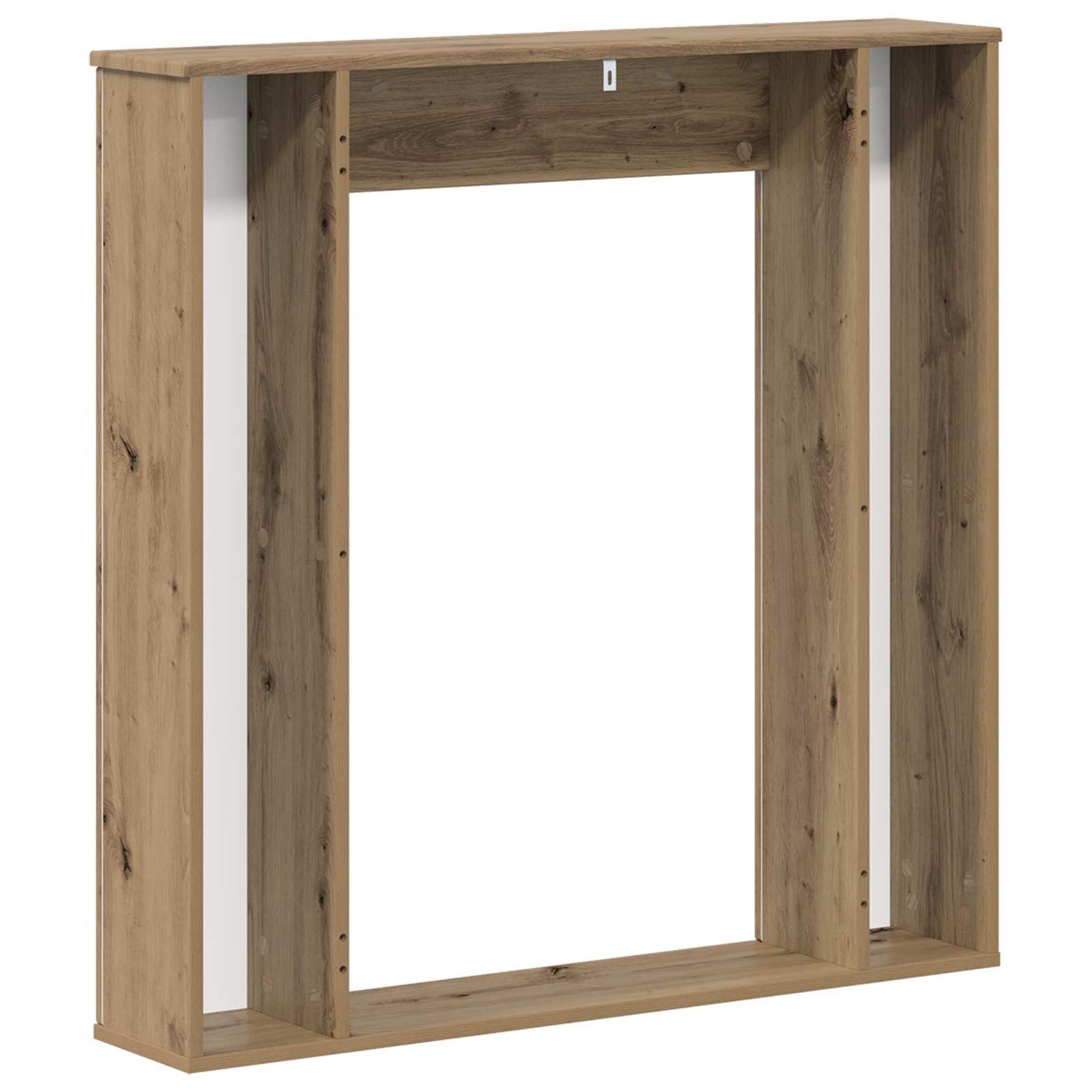 Haardomlijsting Artisanaal eiken 100 x 20 x 100 cm Bewerkt hout is nu te koop bij PeponiXL, paradijselijk wonen!