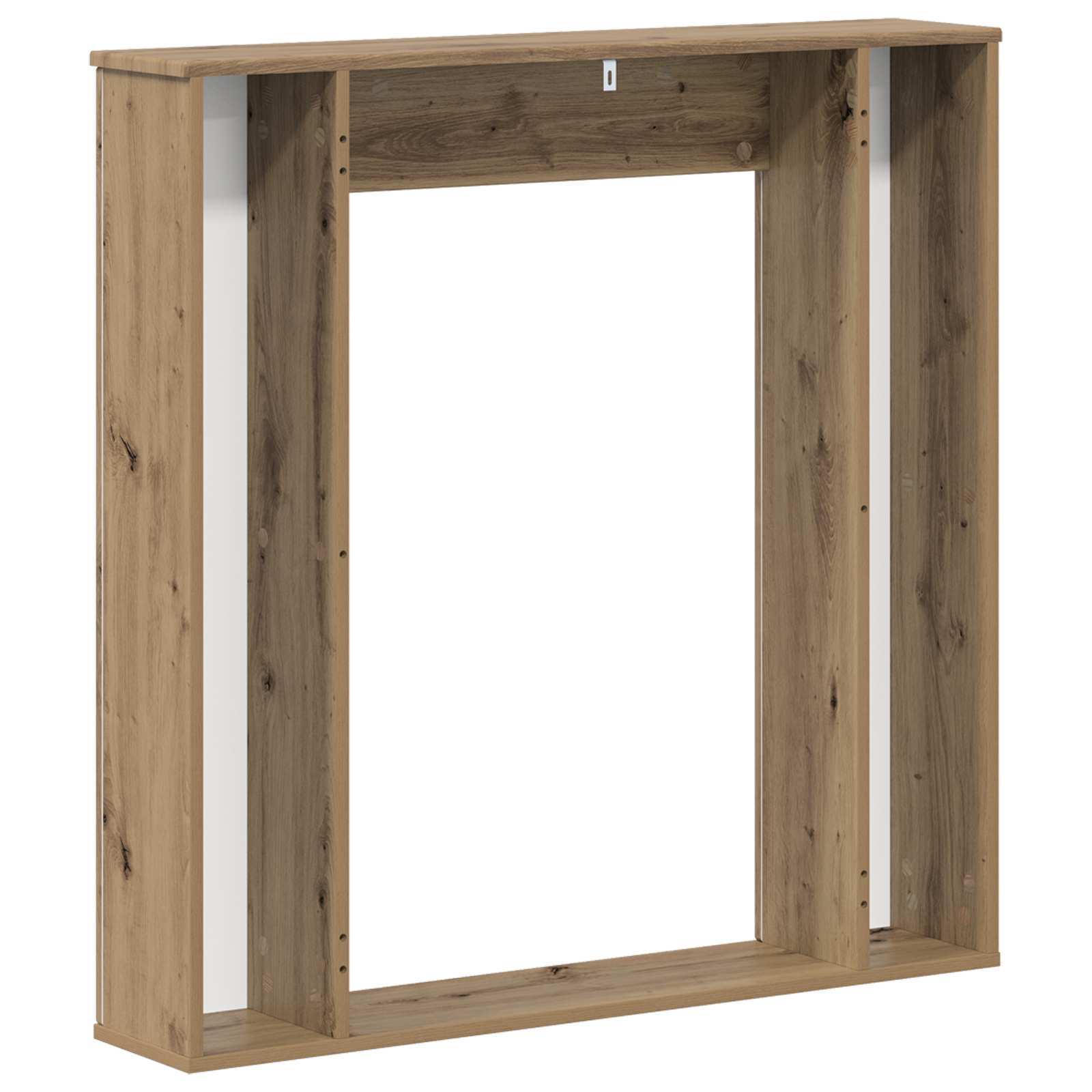 Haardomlijsting Artisanaal eiken 100 x 20 x 100 cm Bewerkt hout is nu te koop bij PeponiXL, paradijselijk wonen!