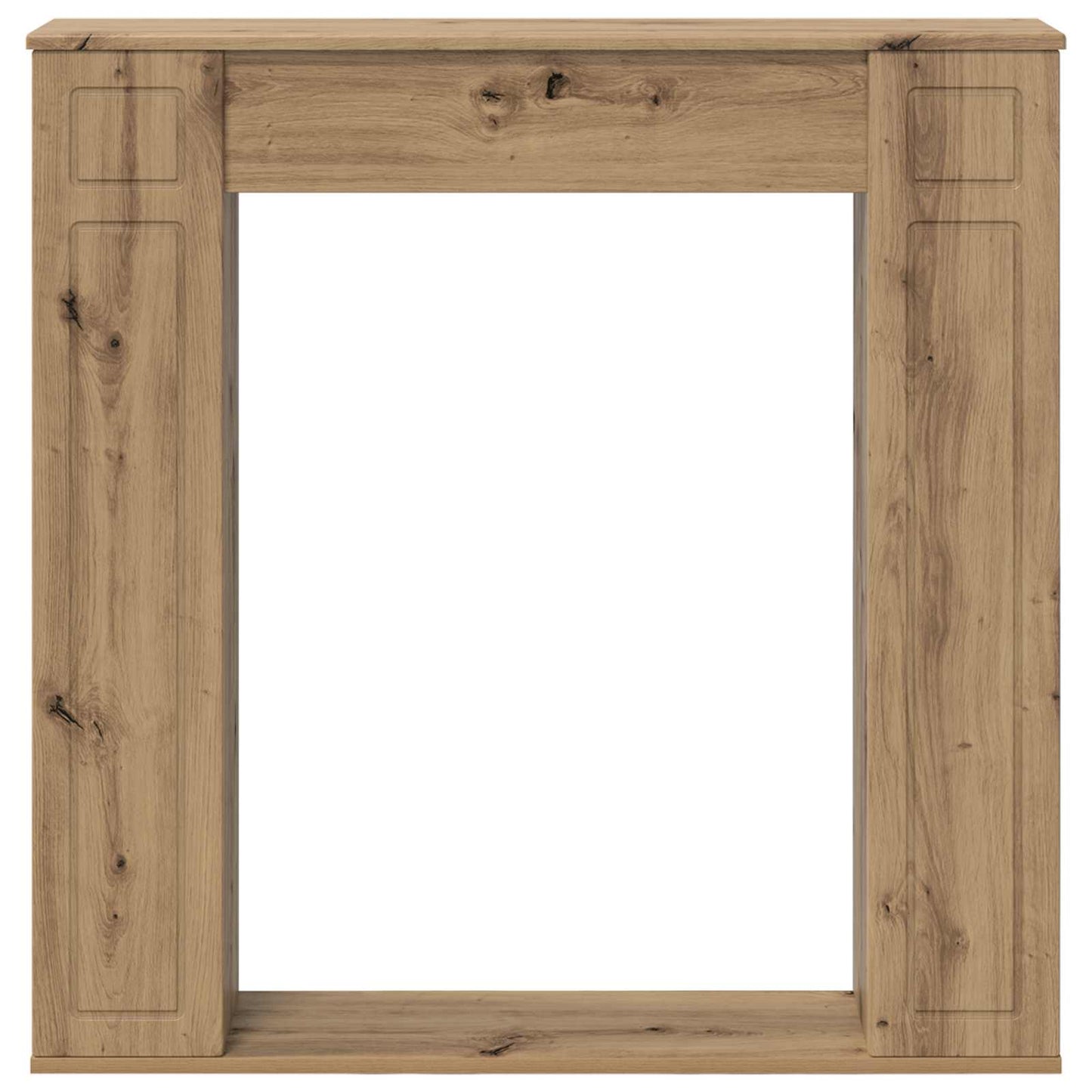 Haardomlijsting Artisanaal eiken 100 x 20 x 100 cm Bewerkt hout is nu te koop bij PeponiXL, paradijselijk wonen!