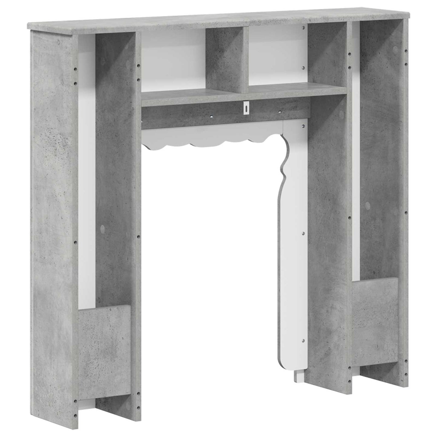 Haardomlijsting Betongrijs 93 x 20 x 89 cm Bewerkt hout is nu te koop bij PeponiXL, paradijselijk wonen!