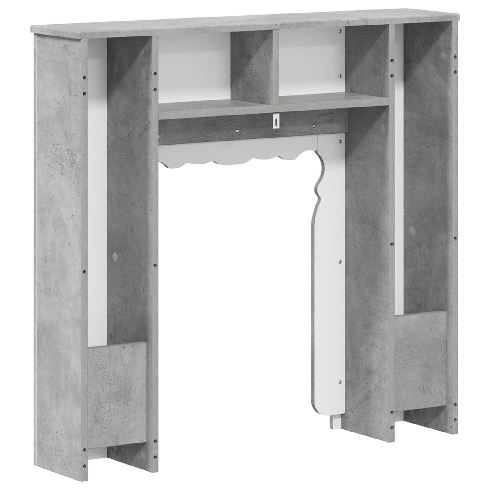 Haardomlijsting Betongrijs 93 x 20 x 89 cm Bewerkt hout is nu te koop bij PeponiXL, paradijselijk wonen!