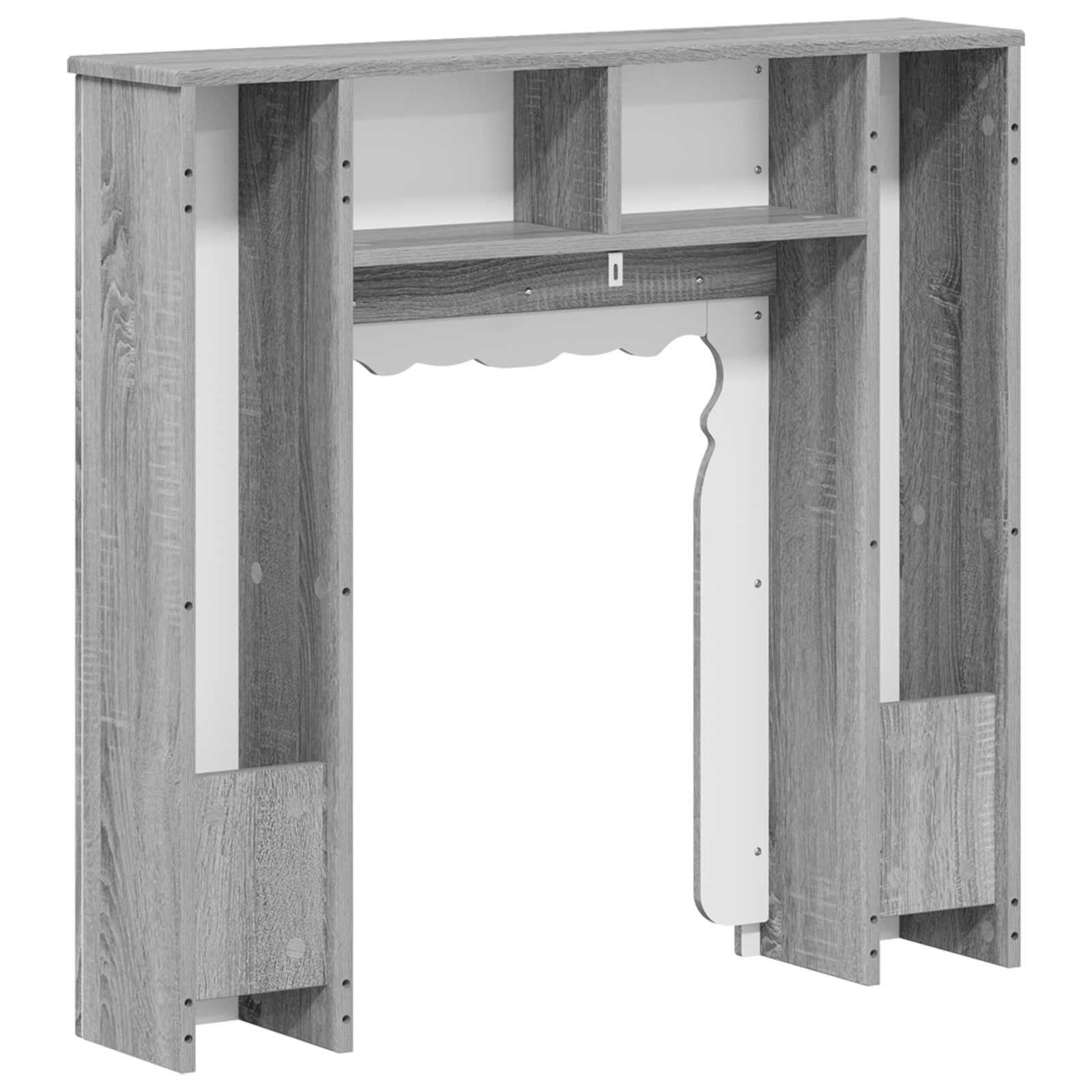 Haardomlijsting Grijs Sonoma 93 x 20 x 89 cm Bewerkt hout is nu te koop bij PeponiXL, paradijselijk wonen!