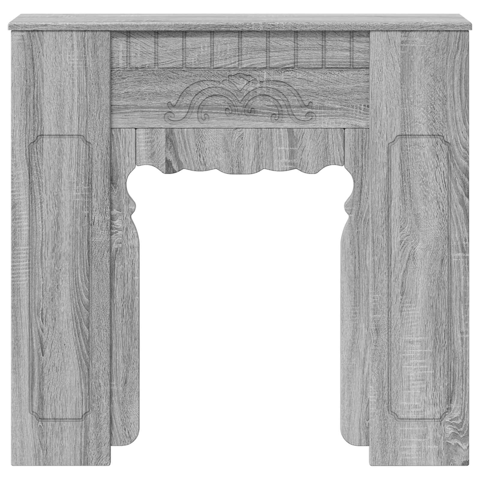 Haardomlijsting Grijs Sonoma 93 x 20 x 89 cm Bewerkt hout is nu te koop bij PeponiXL, paradijselijk wonen!