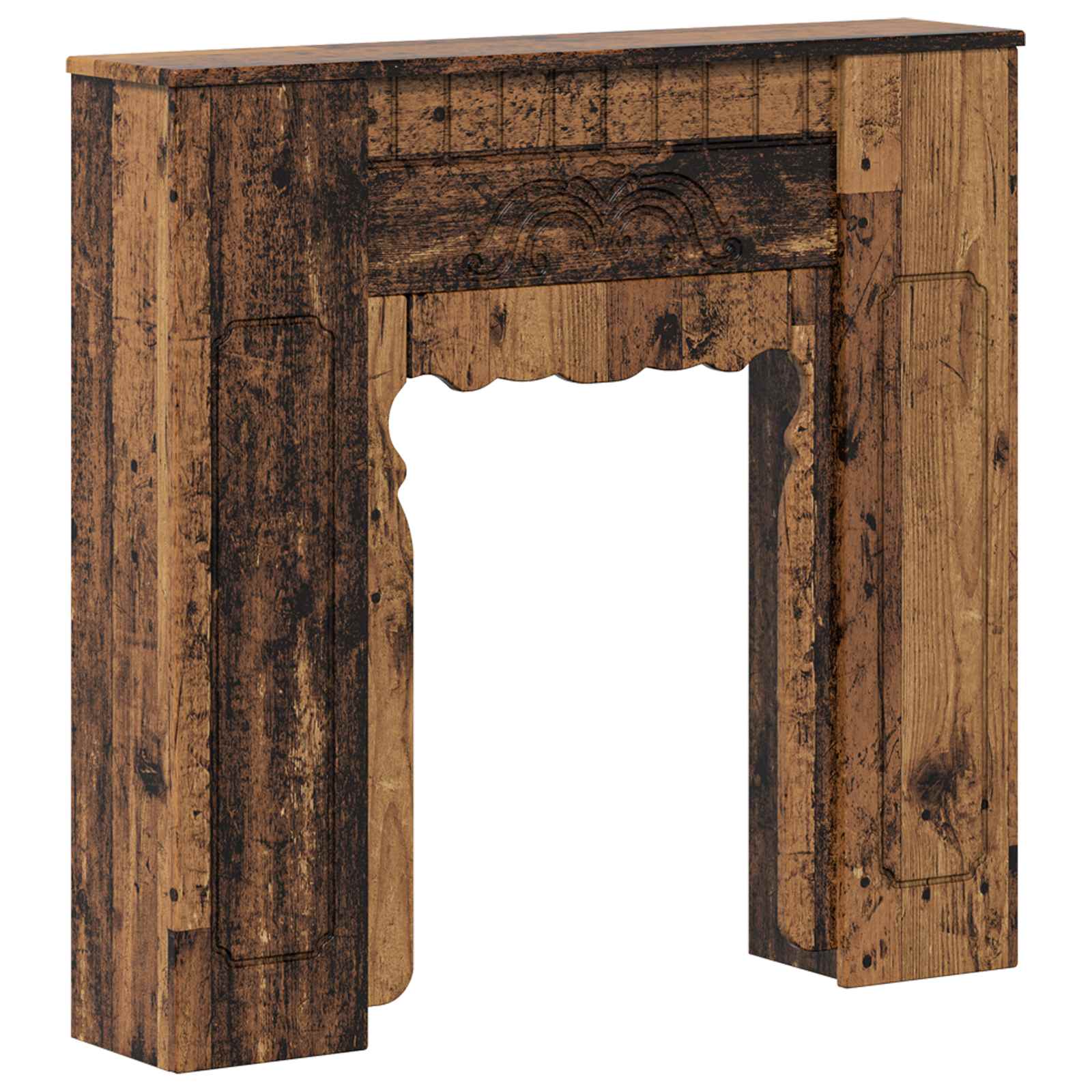 Haardomlijsting Oud hout 93 x 20 x 89 cm Bewerkt hout is nu te koop bij PeponiXL, paradijselijk wonen!