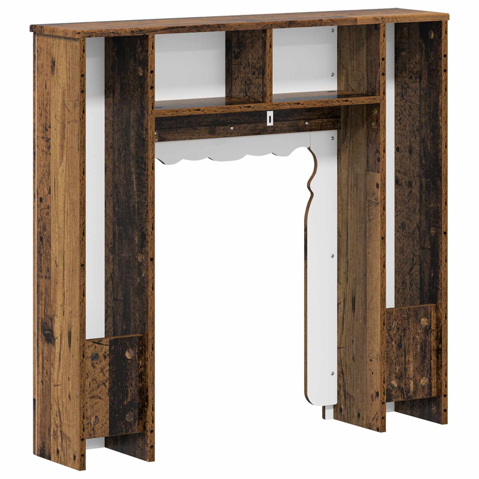 Haardomlijsting Oud hout 93 x 20 x 89 cm Bewerkt hout is nu te koop bij PeponiXL, paradijselijk wonen!