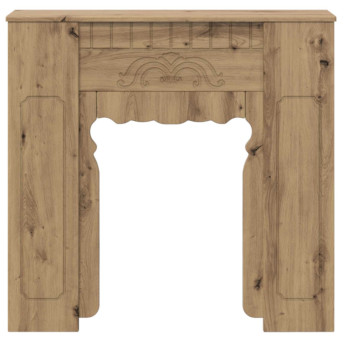 Haardomlijsting Artisanaal eiken 93 x 20 x 89 cm Bewerkt hout is nu te koop bij PeponiXL, paradijselijk wonen!