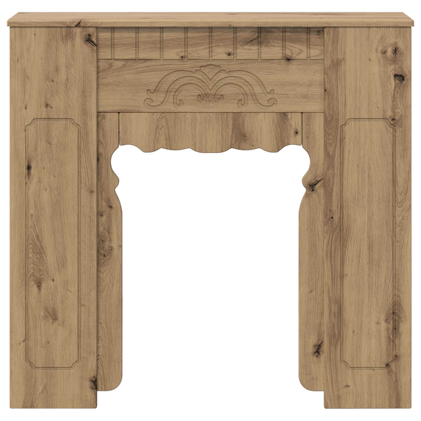 Haardomlijsting Artisanaal eiken 93 x 20 x 89 cm Bewerkt hout is nu te koop bij PeponiXL, paradijselijk wonen!