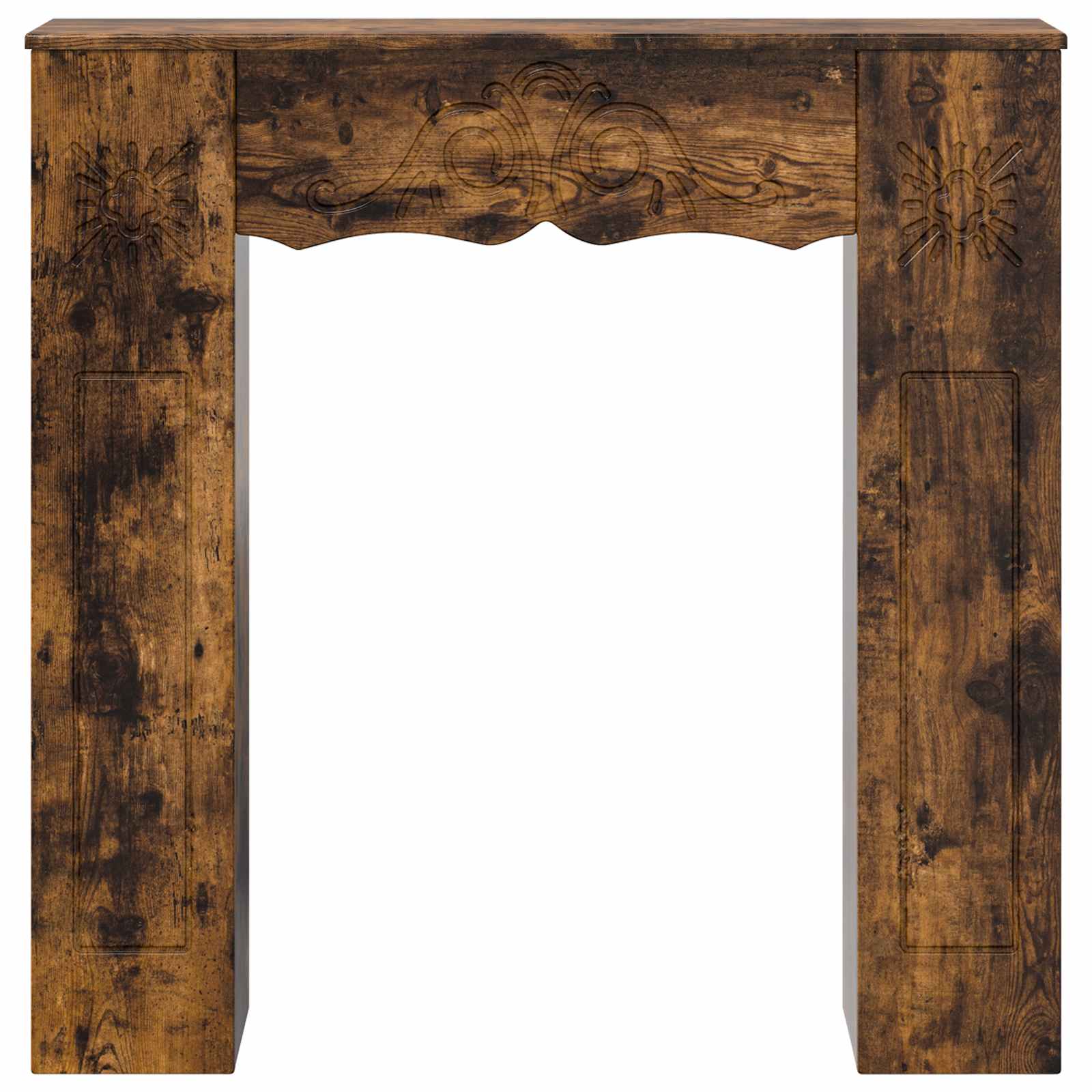 Haardomlijsting Gerookt eiken 102 x 20 x 102 cm Bewerkt hout is nu te koop bij PeponiXL, paradijselijk wonen!