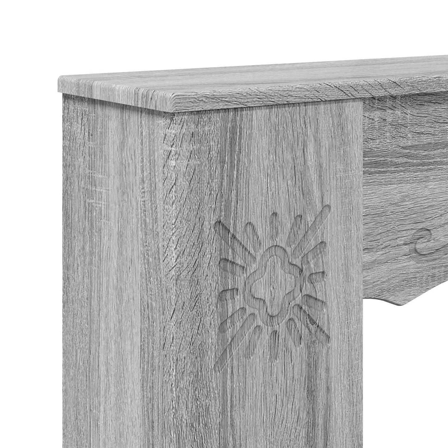 Haardomlijsting Grijs Sonoma 102 x 20 x 102 cm Bewerkt hout is nu te koop bij PeponiXL, paradijselijk wonen!