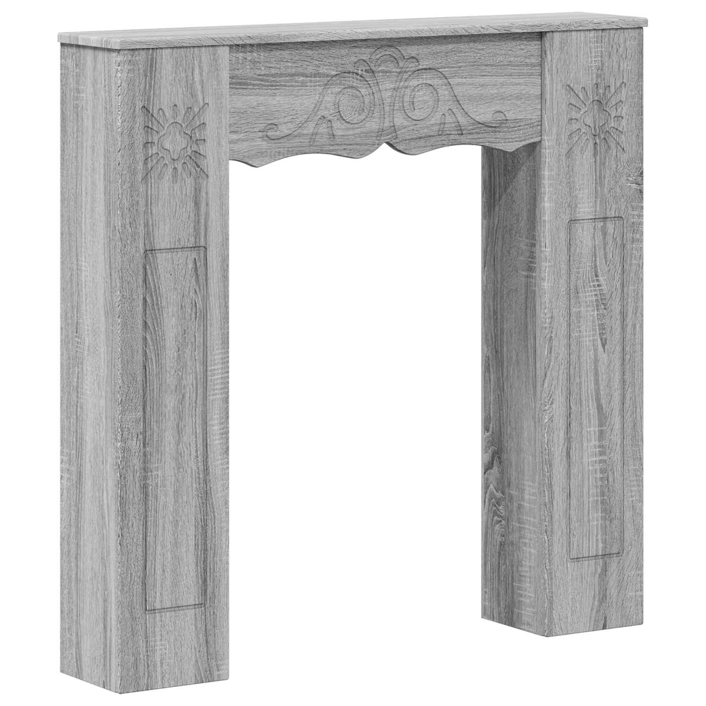 Haardomlijsting Grijs Sonoma 102 x 20 x 102 cm Bewerkt hout is nu te koop bij PeponiXL, paradijselijk wonen!