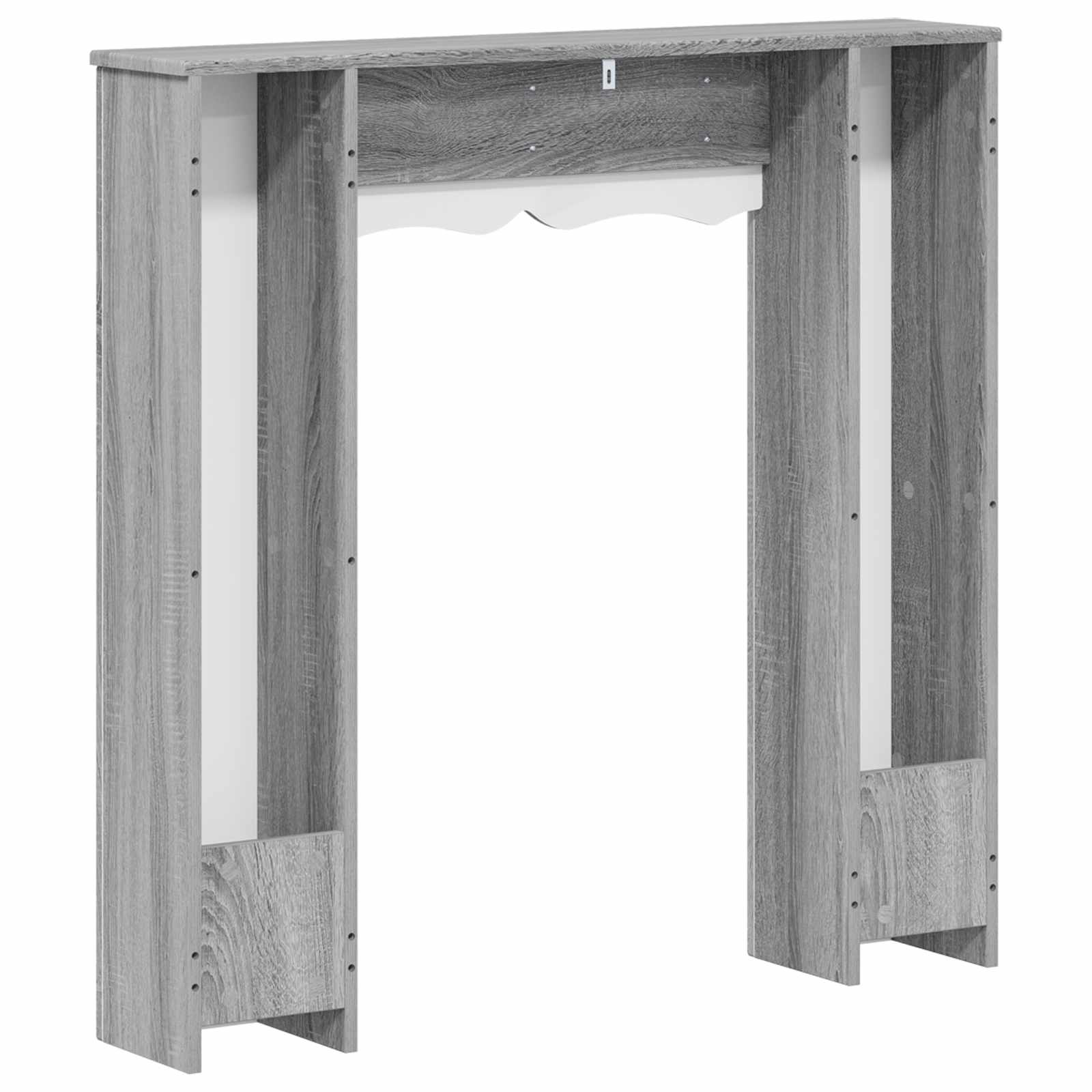 Haardomlijsting Grijs Sonoma 102 x 20 x 102 cm Bewerkt hout is nu te koop bij PeponiXL, paradijselijk wonen!
