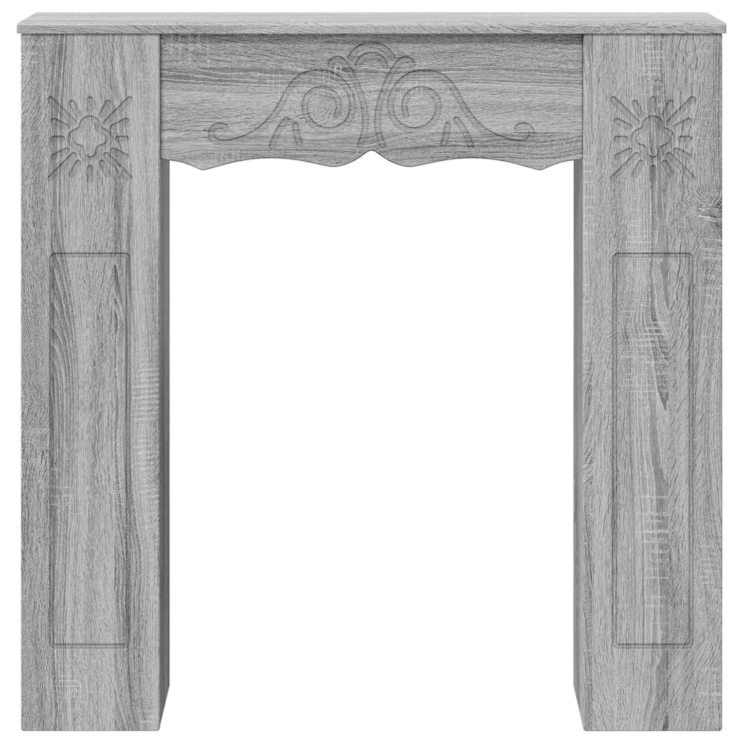Haardomlijsting Grijs Sonoma 102 x 20 x 102 cm Bewerkt hout is nu te koop bij PeponiXL, paradijselijk wonen!
