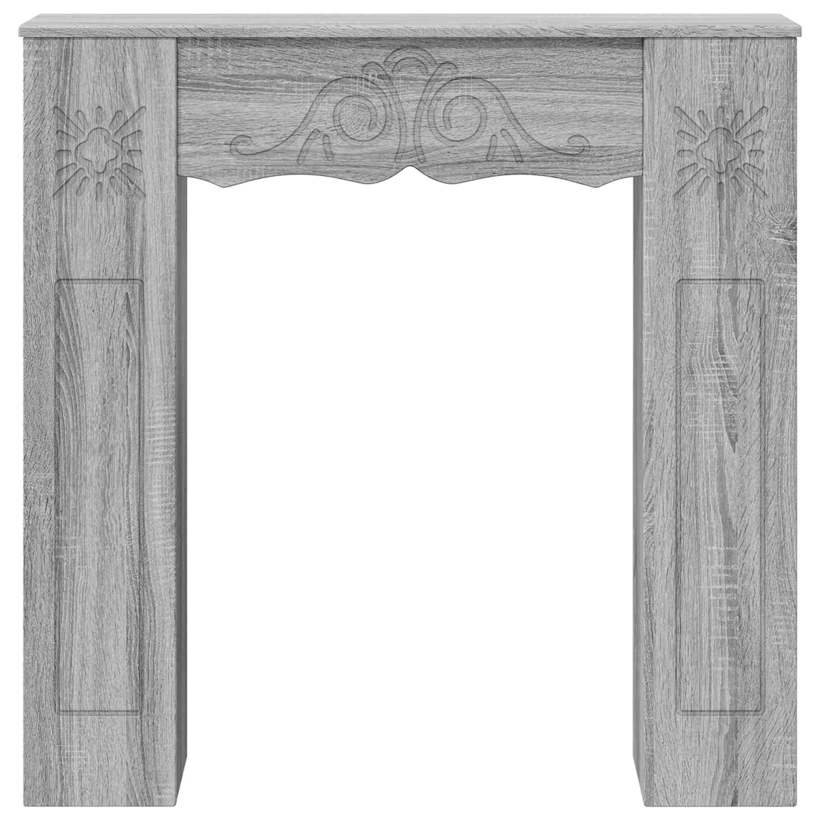 Haardomlijsting Grijs Sonoma 102 x 20 x 102 cm Bewerkt hout is nu te koop bij PeponiXL, paradijselijk wonen!