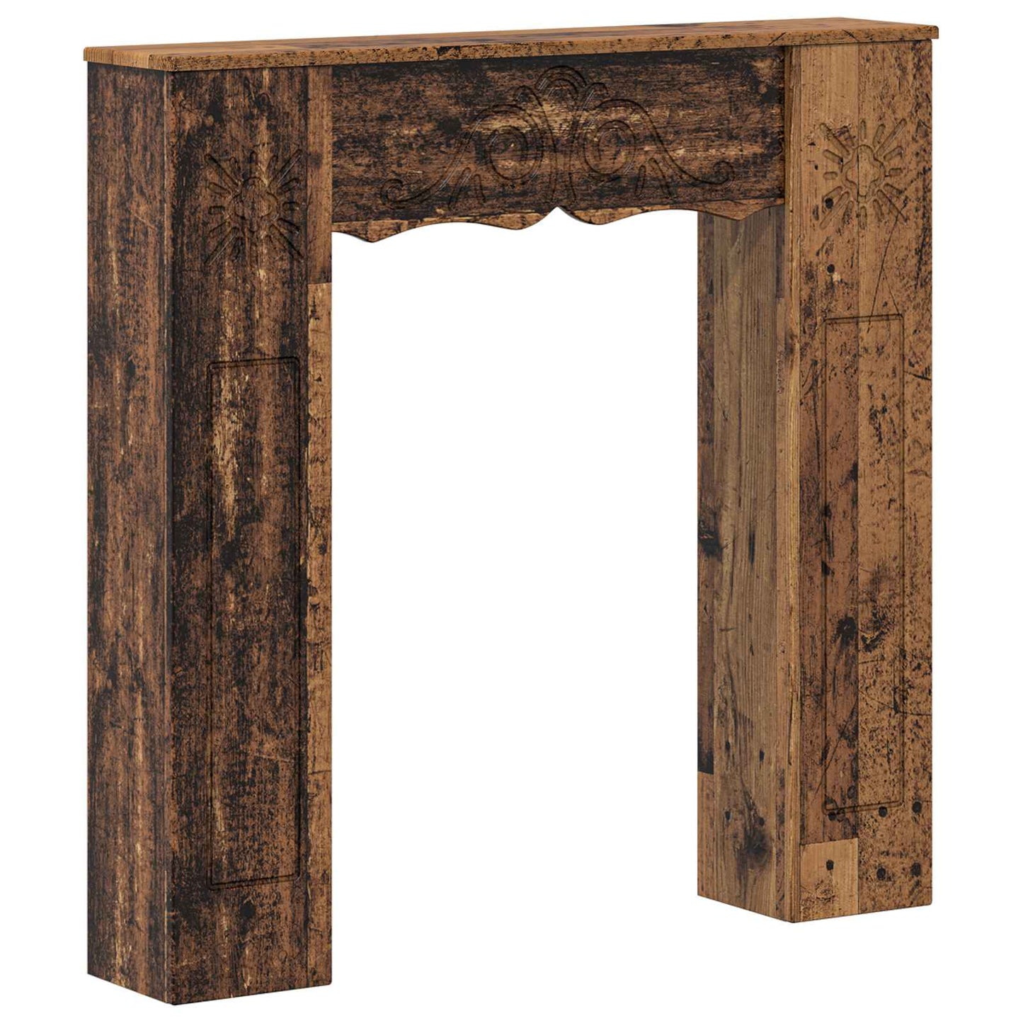 Haardomlijsting Oud hout 102 x 20 x 102 cm Bewerkt hout is nu te koop bij PeponiXL, paradijselijk wonen!
