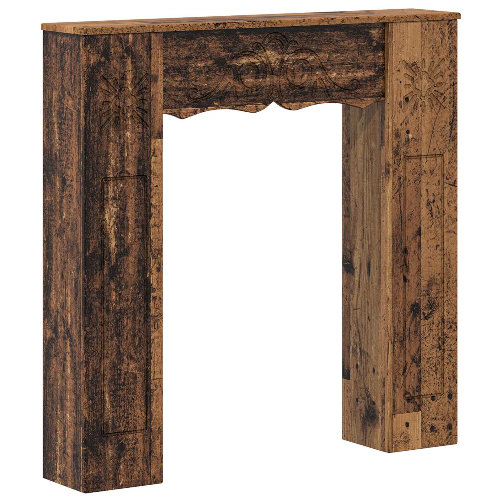 Haardomlijsting Oud hout 102 x 20 x 102 cm Bewerkt hout is nu te koop bij PeponiXL, paradijselijk wonen!