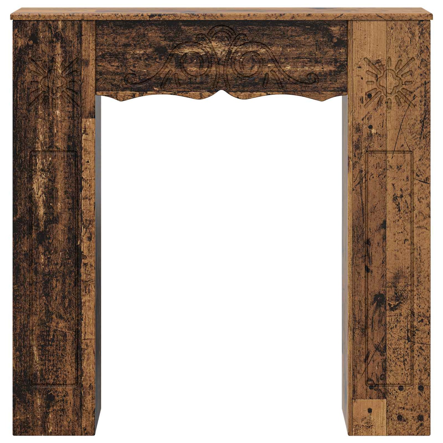 Haardomlijsting Oud hout 102 x 20 x 102 cm Bewerkt hout is nu te koop bij PeponiXL, paradijselijk wonen!