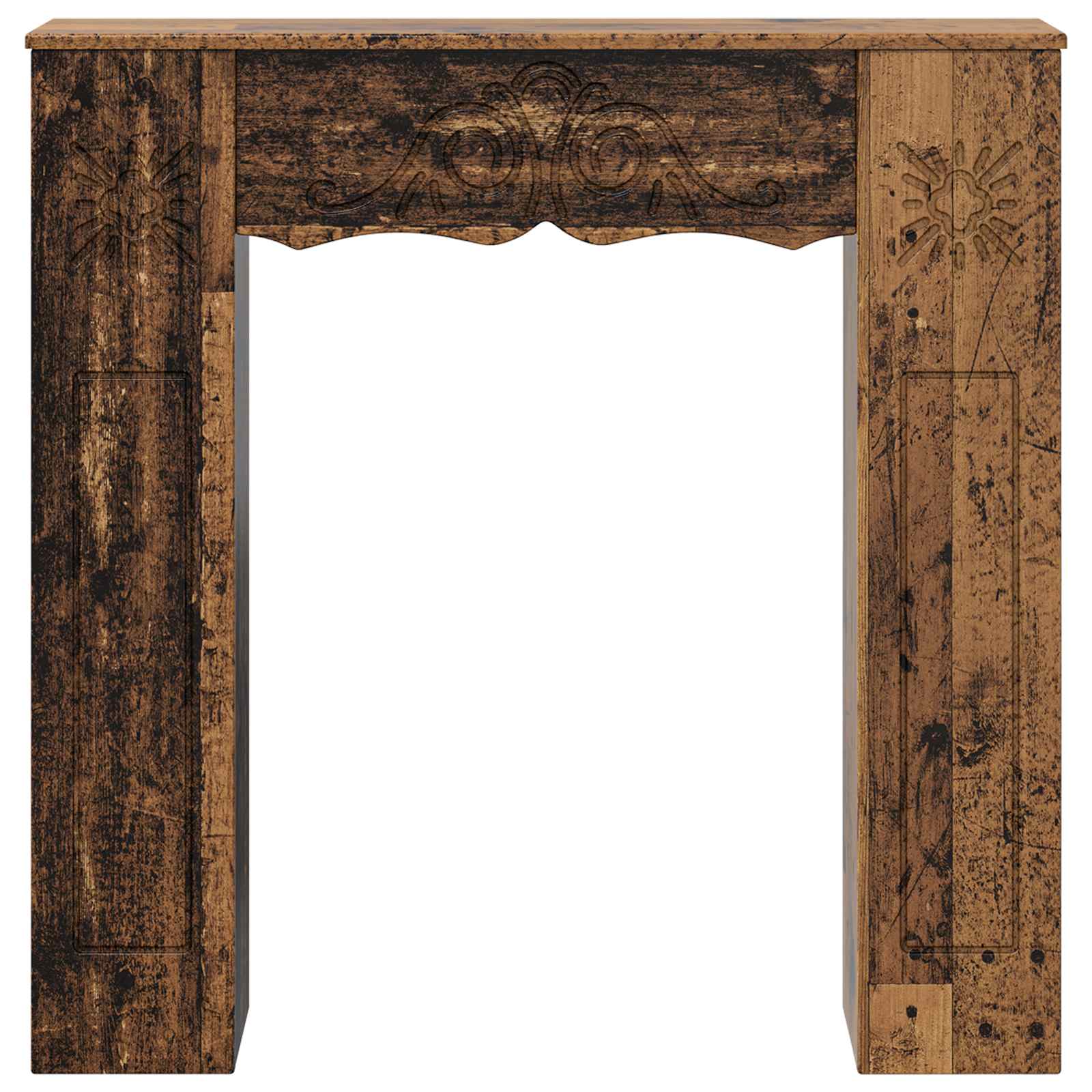 Haardomlijsting Oud hout 102 x 20 x 102 cm Bewerkt hout is nu te koop bij PeponiXL, paradijselijk wonen!