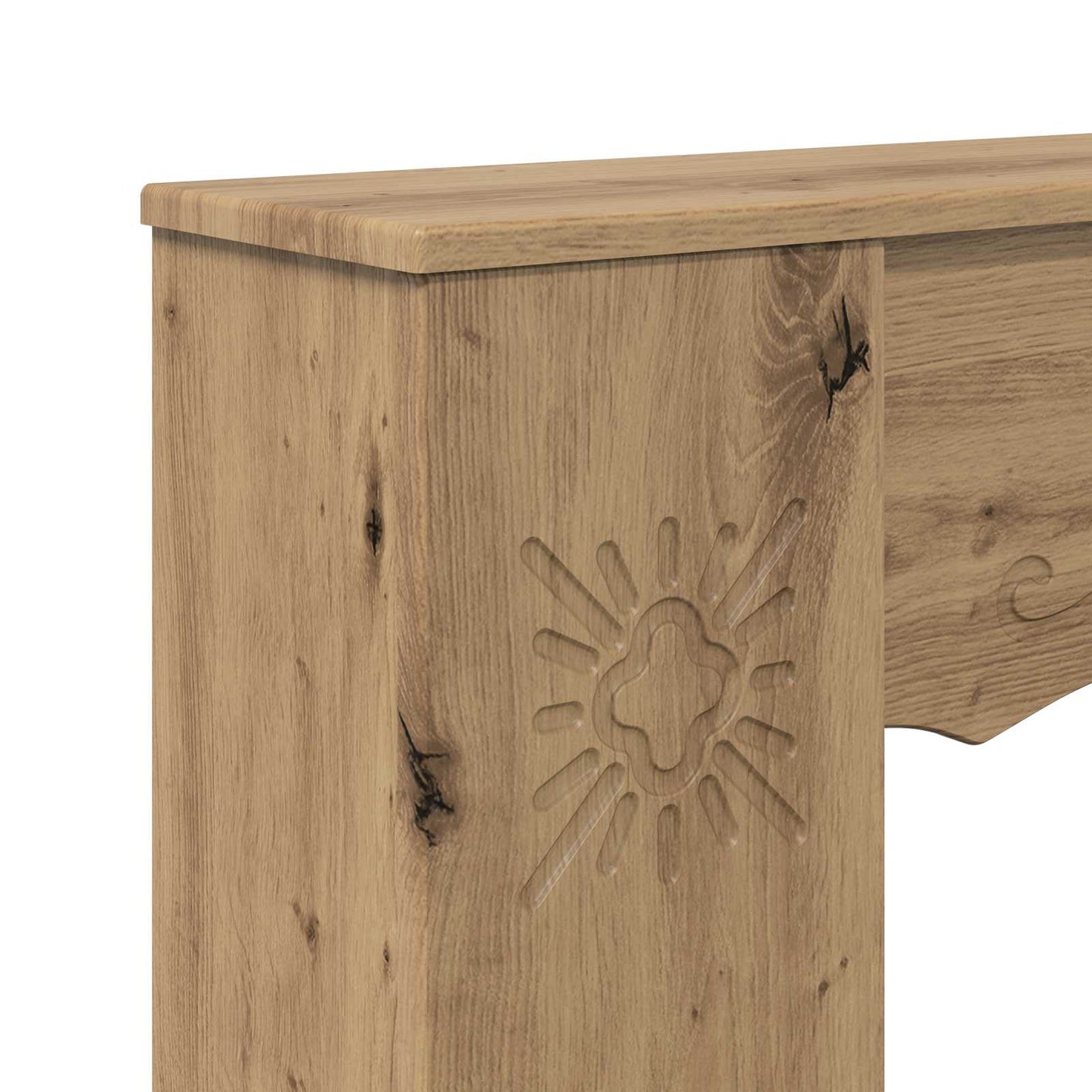 Haardomlijsting Artisanaal eiken 102 x 20 x 102 cm Bewerkt hout is nu te koop bij PeponiXL, paradijselijk wonen!