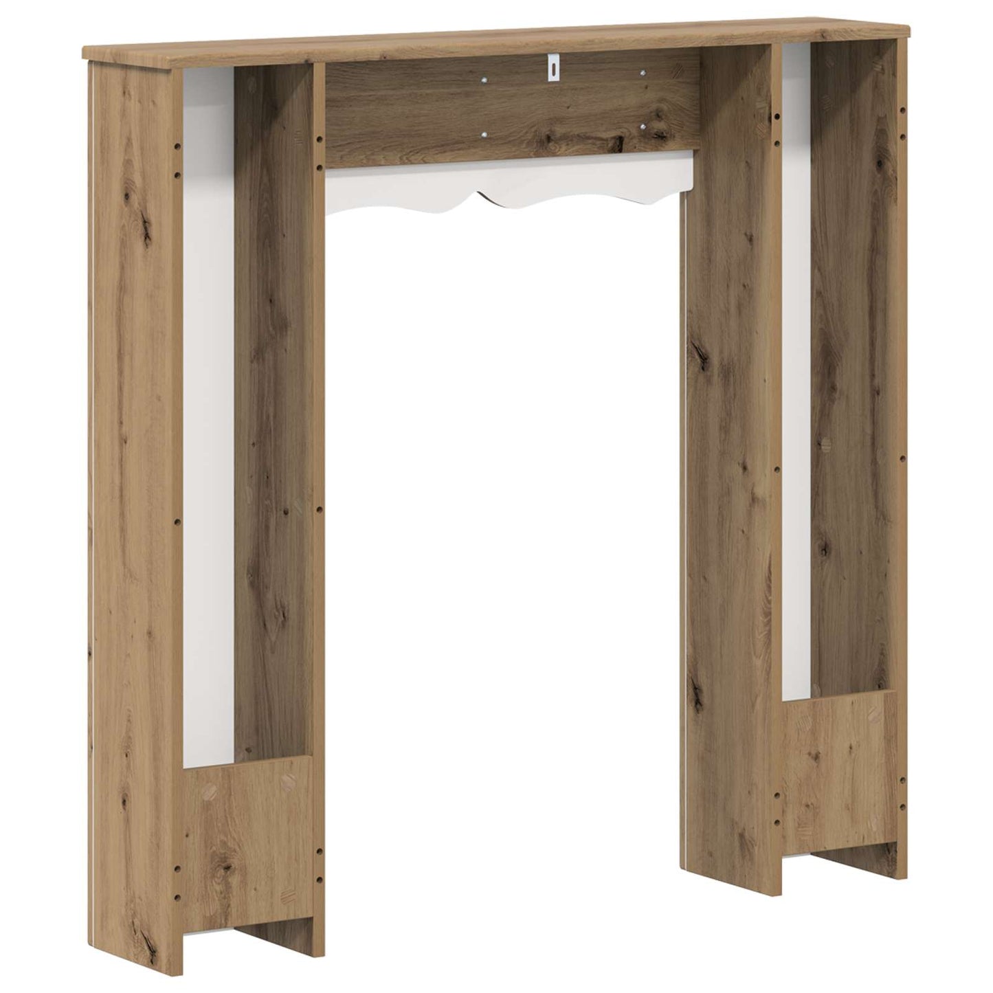 Haardomlijsting Artisanaal eiken 102 x 20 x 102 cm Bewerkt hout is nu te koop bij PeponiXL, paradijselijk wonen!