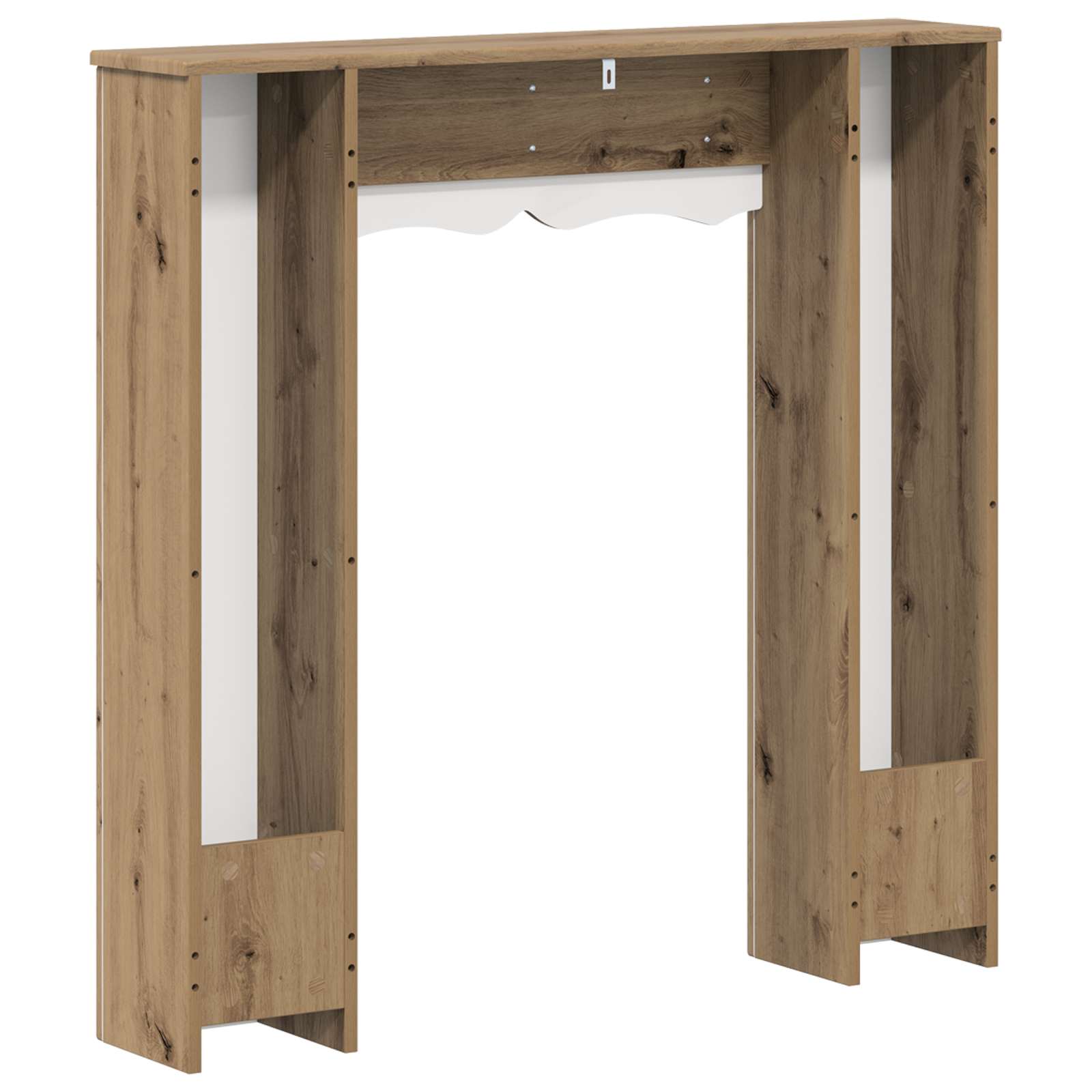 Haardomlijsting Artisanaal eiken 102 x 20 x 102 cm Bewerkt hout is nu te koop bij PeponiXL, paradijselijk wonen!