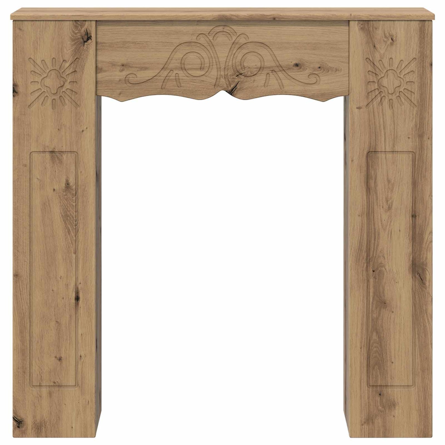 Haardomlijsting Artisanaal eiken 102 x 20 x 102 cm Bewerkt hout is nu te koop bij PeponiXL, paradijselijk wonen!