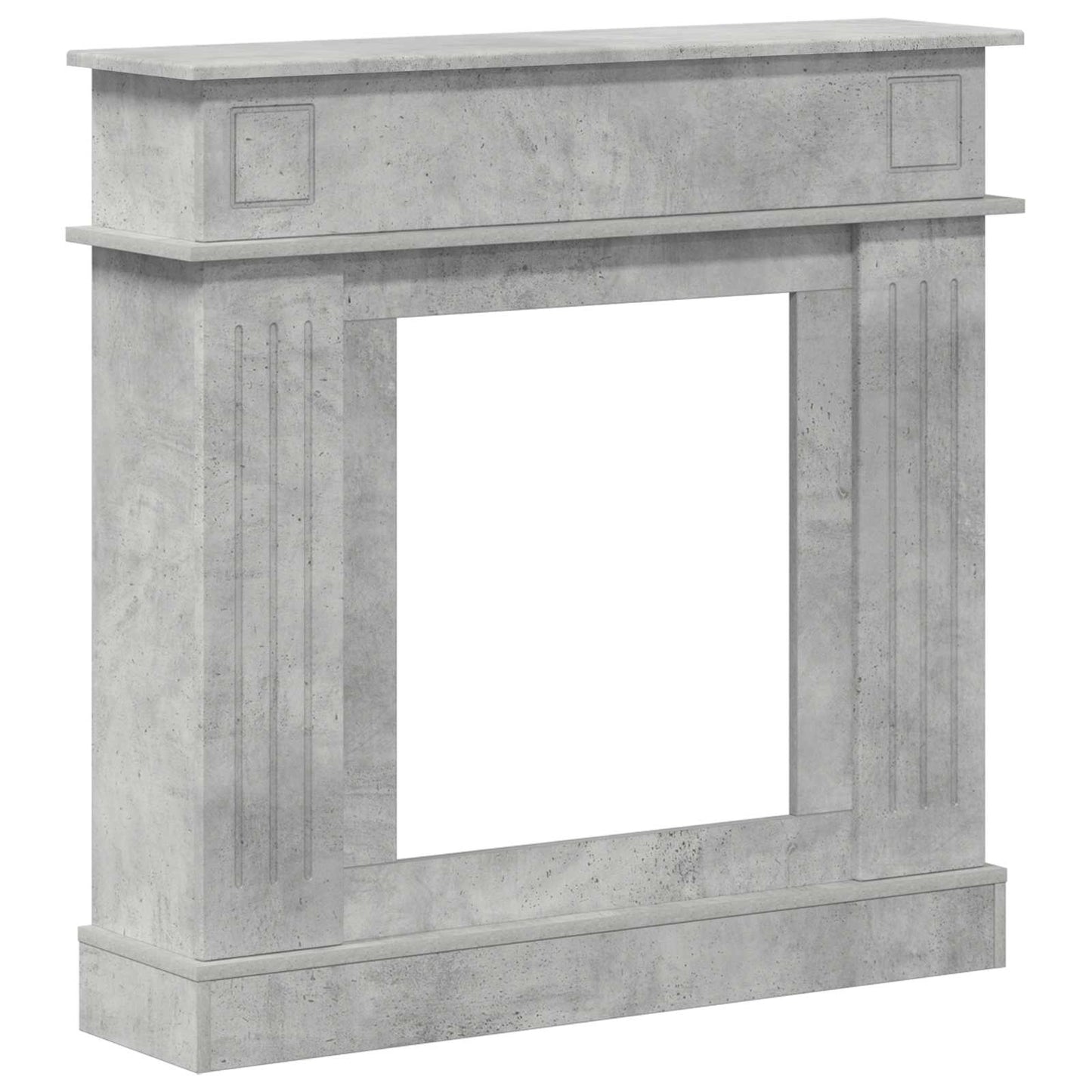 Haardomlijsting Betongrijs 102 x 26 x 100 cm Bewerkt hout is nu te koop bij PeponiXL, paradijselijk wonen!