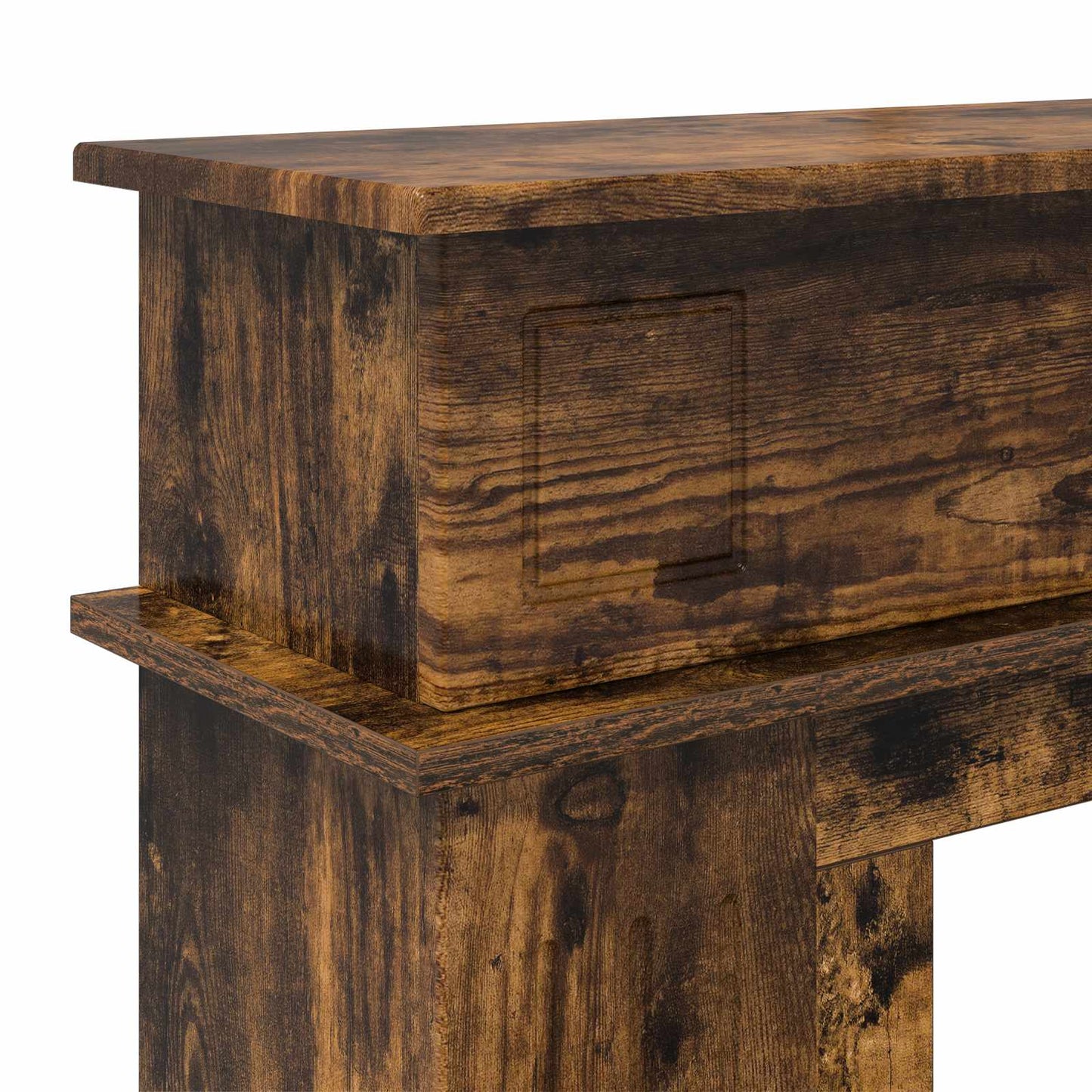 Haardomlijsting Gerookt eiken 102 x 26 x 100 cm Bewerkt hout is nu te koop bij PeponiXL, paradijselijk wonen!