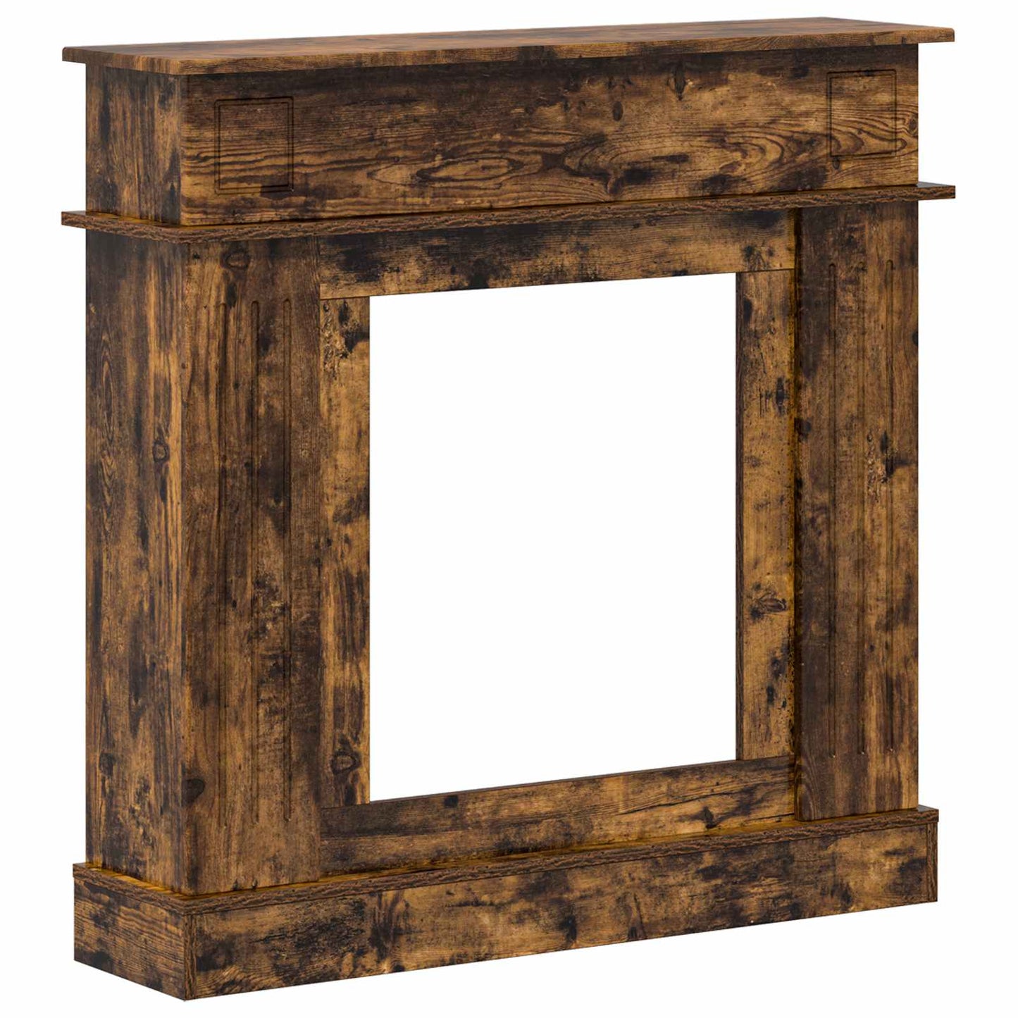 Haardomlijsting Gerookt eiken 102 x 26 x 100 cm Bewerkt hout is nu te koop bij PeponiXL, paradijselijk wonen!